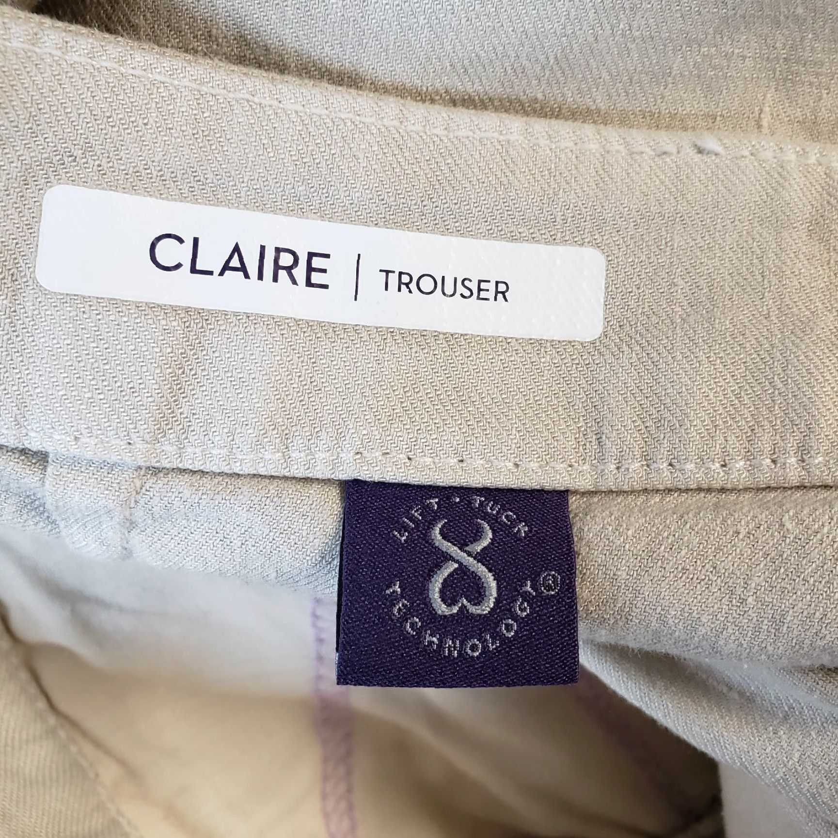 NYDJ VINTAGE NYDJ Womens Claire Trousers 18 Long Beige Linen Blend High Rise Pants Womens Size 40" / US 18 - 7 Thumbnail