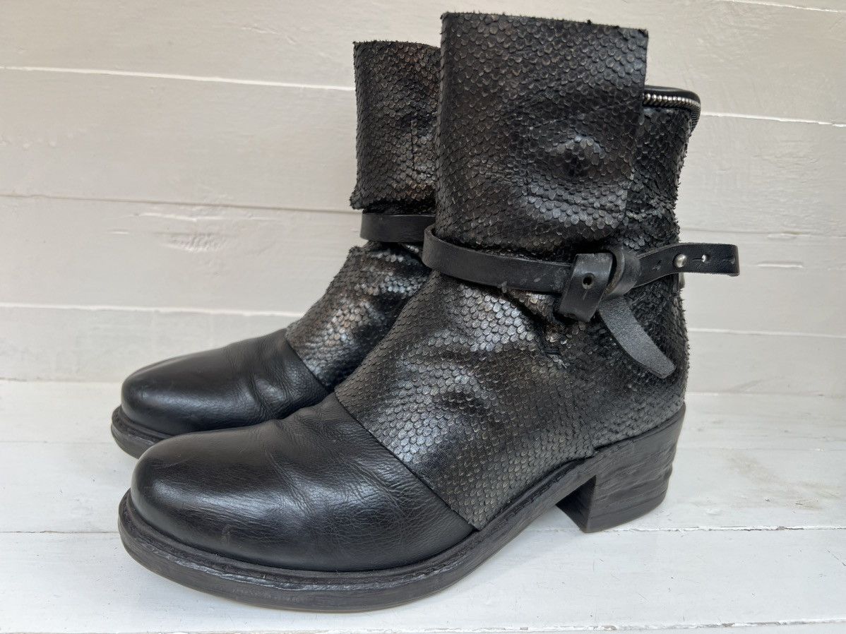 A.S.98 Airstep AS98 Black Leather Boho Biker Ankle Boots Size US 7 / EU 40 - 4 Thumbnail