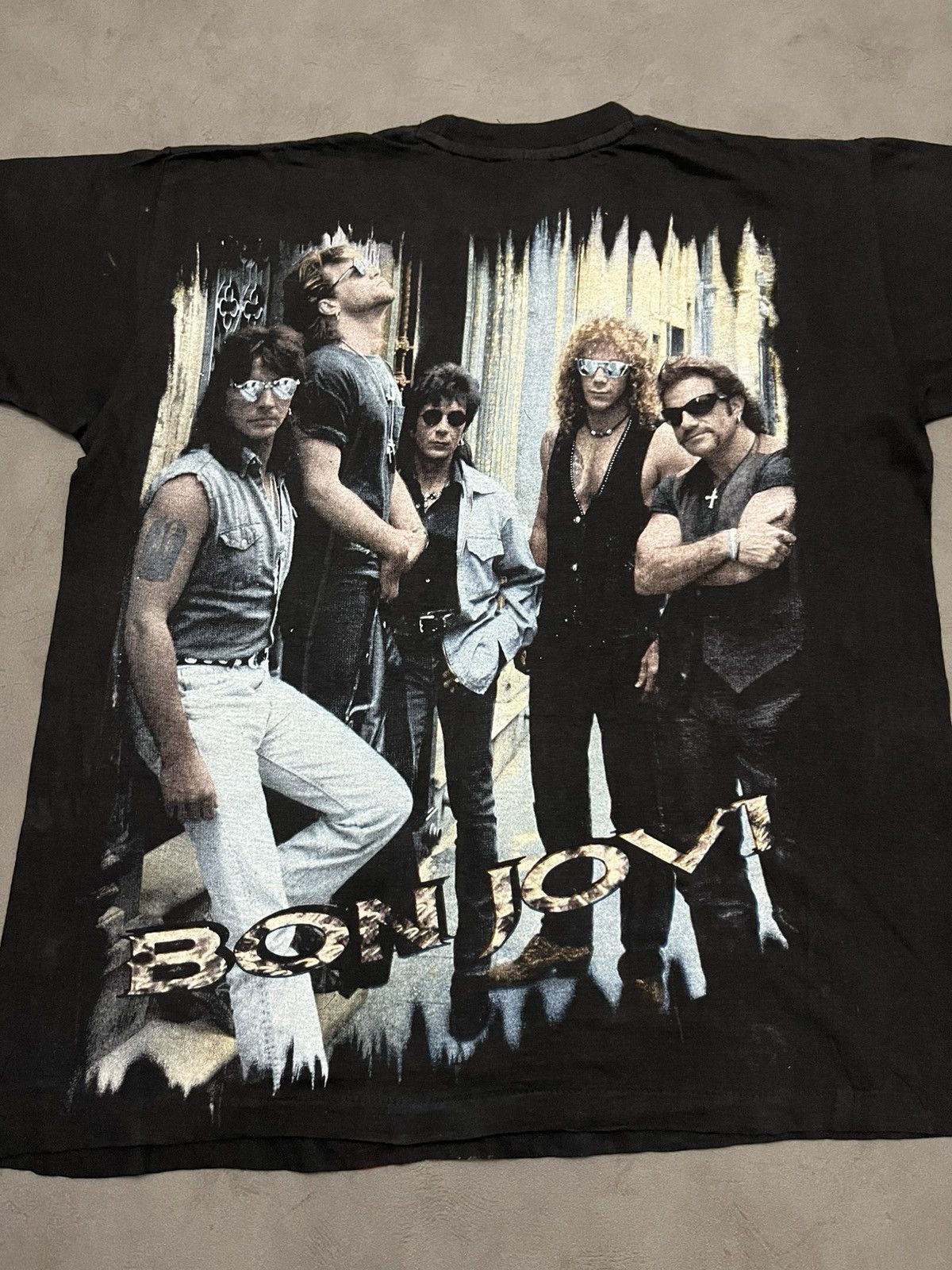 Bon Jovi Vintage 90s bon jovi rock band single stitch t-shirt Size US M / EU 48-50 / 2 - 4 Thumbnail