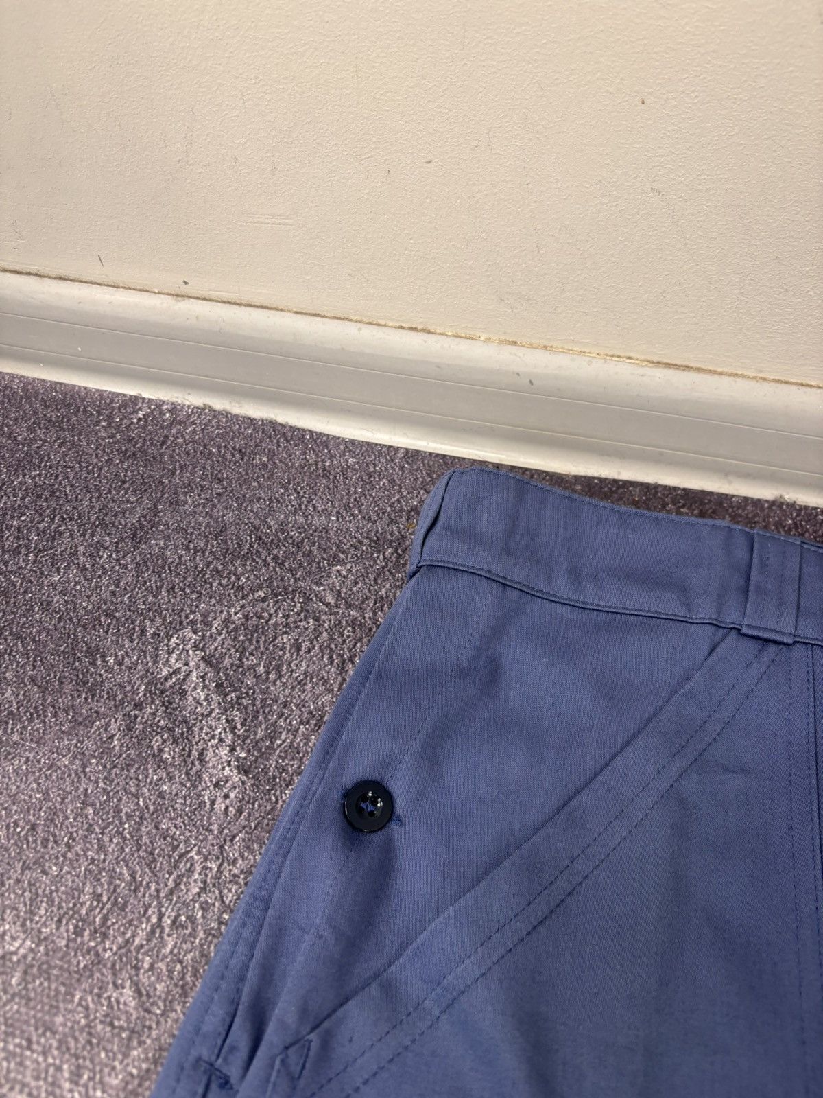 Other Vintage 1970s French Workwear Zimco Slate Blue Utility Pants Size US 34 / EU 50 - 7 Thumbnail