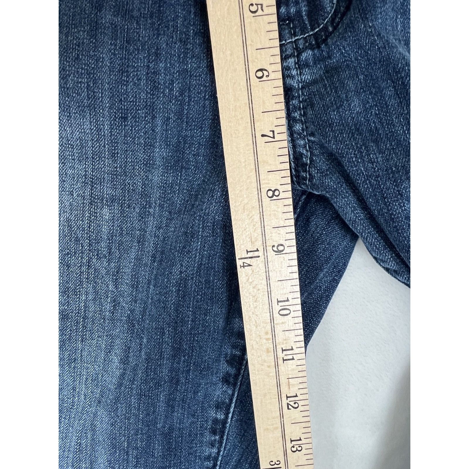 Mossimo Vintage Mossimo Supply Co Women's Denim Jeans Mid Rise Flare Size 34" / US 12 / IT 48 - 5 Thumbnail
