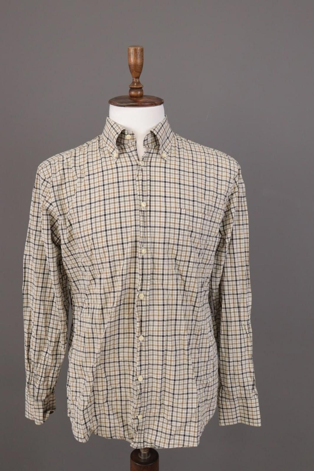 Designer Van Laack Royal Multicolor Check Button Down Shirt Size L Size US L / EU 52-54 / 3 - 1 Thumbnail