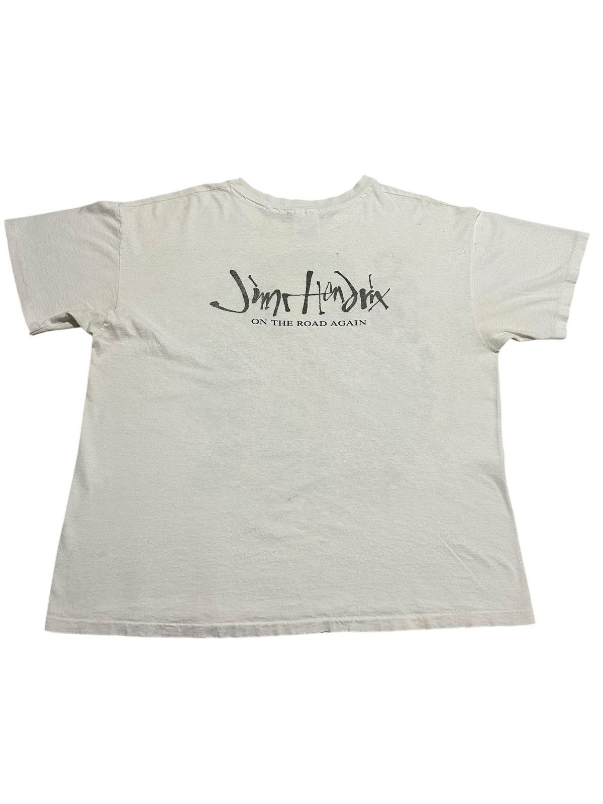 Band Tees × Vintage Vintage 1993 Jimi Hendrix On The Road Again Shirt Size US XL / EU 56 / 4 - 5 Thumbnail