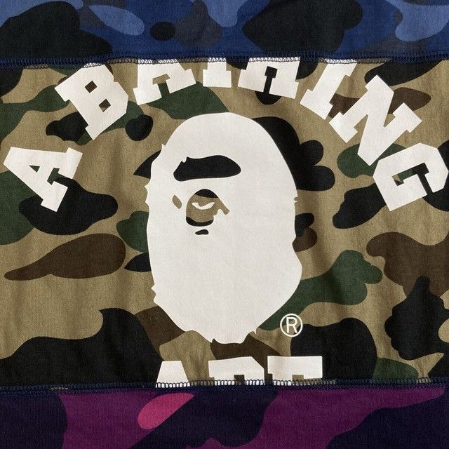 Bape BAPE CRAZY CAMO College Logo T-Shirt a bathing ape Size US L / EU 52-54 / 3 - 4 Thumbnail
