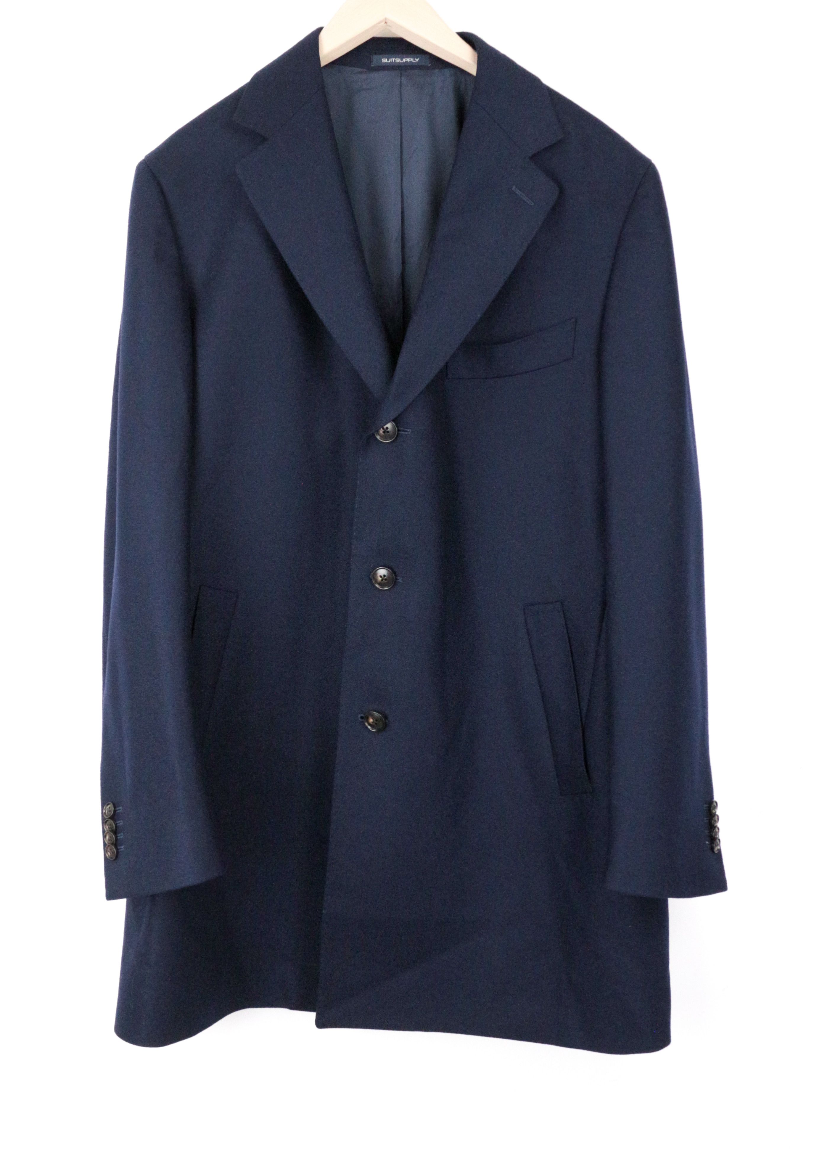 Suitsupply VICENZA UK46S Navy Wool Coat 67076 Size US XL / EU 56 / 4 - 1 Thumbnail