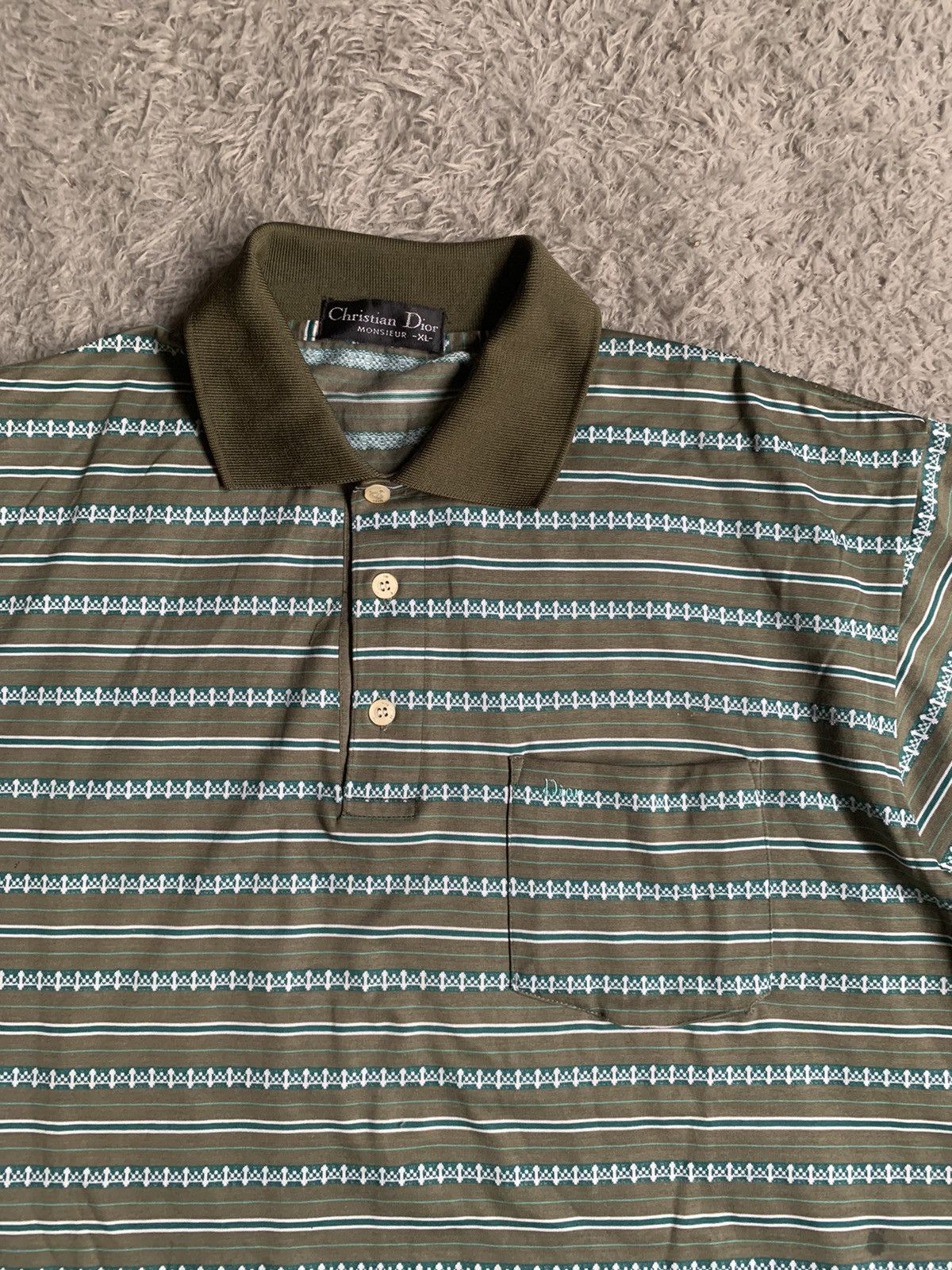 Christian Dior Monsieur Vintage Christian Dior Polo Shirt Size US XL / EU 56 / 4 - 2 Thumbnail