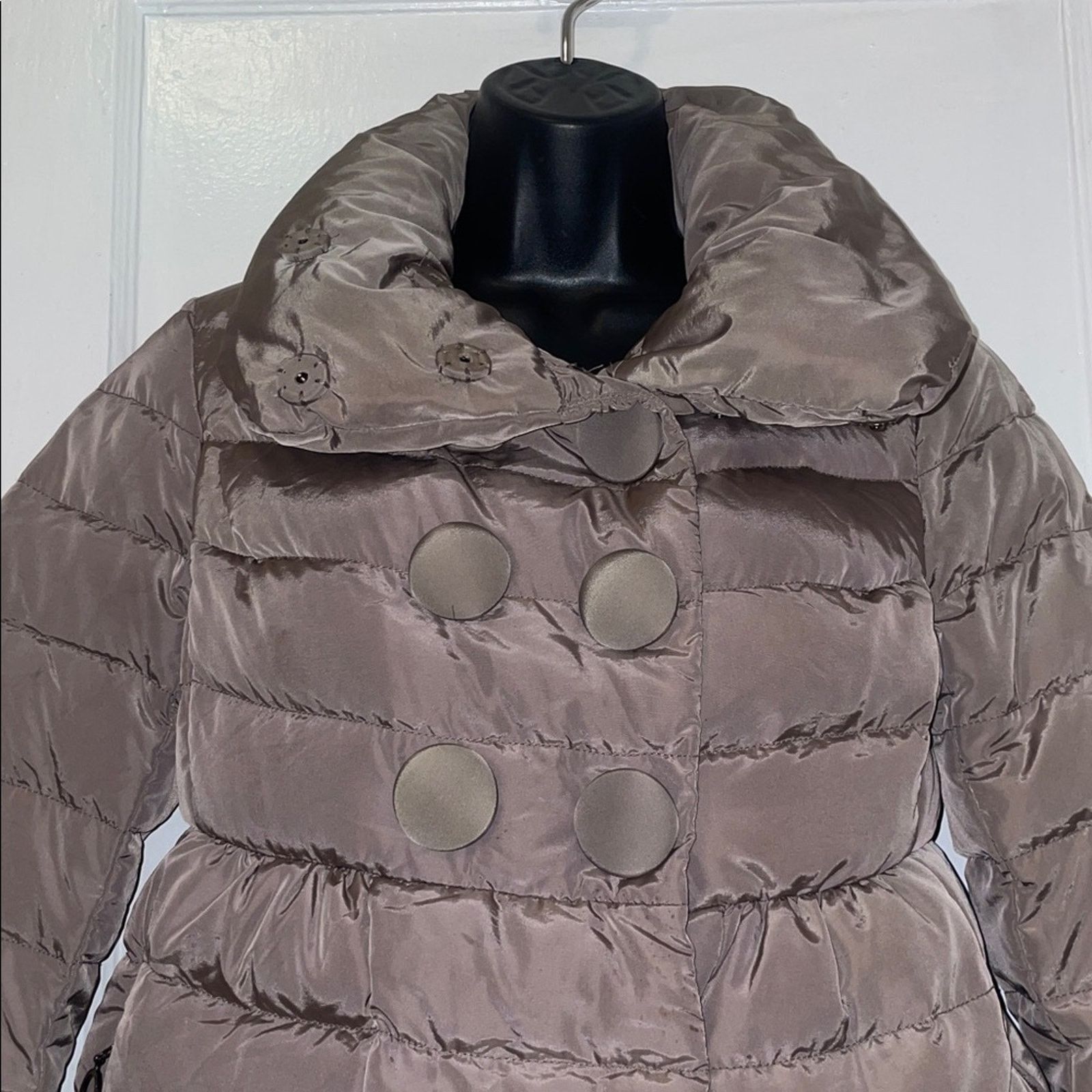 Moncler Moncler Johanna Long Down Puffer Coat Taupe 1 Size S / US 4 / IT 40 - 5 Thumbnail