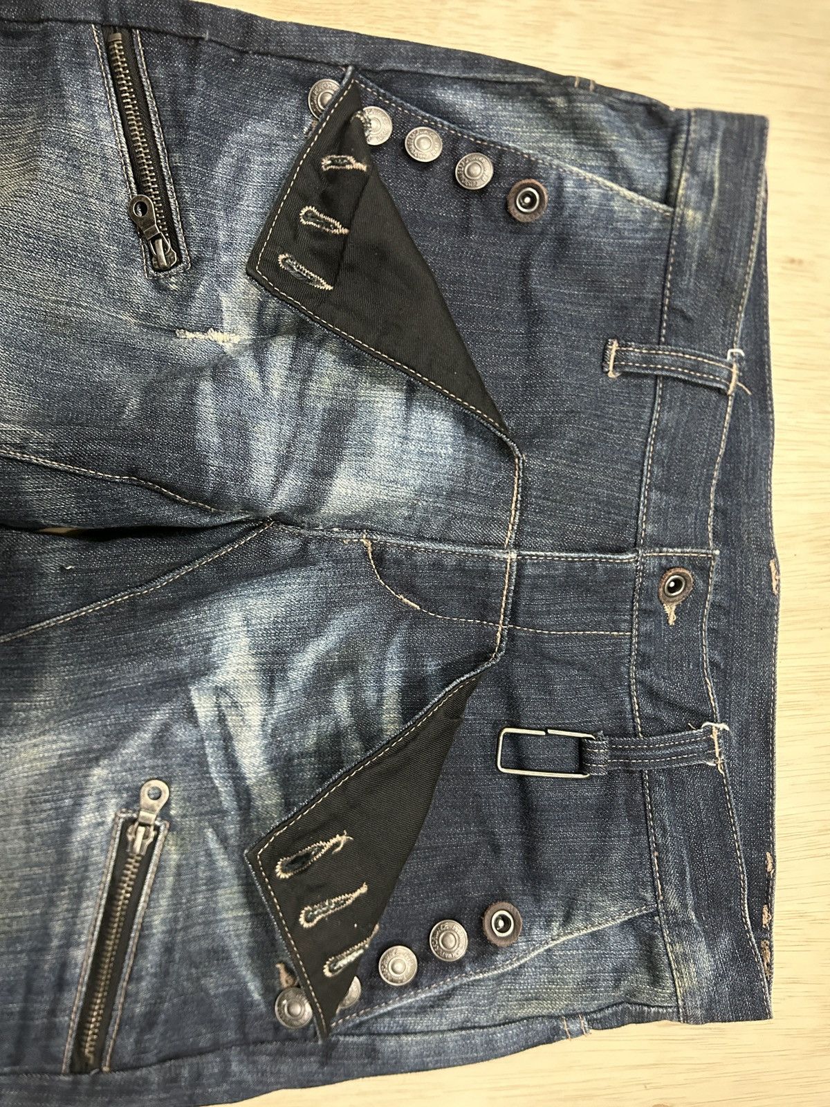 PPFM Vintage PPFM Japan Seditionaries Multi Zipper Jeans Size US 33 - 3 Thumbnail