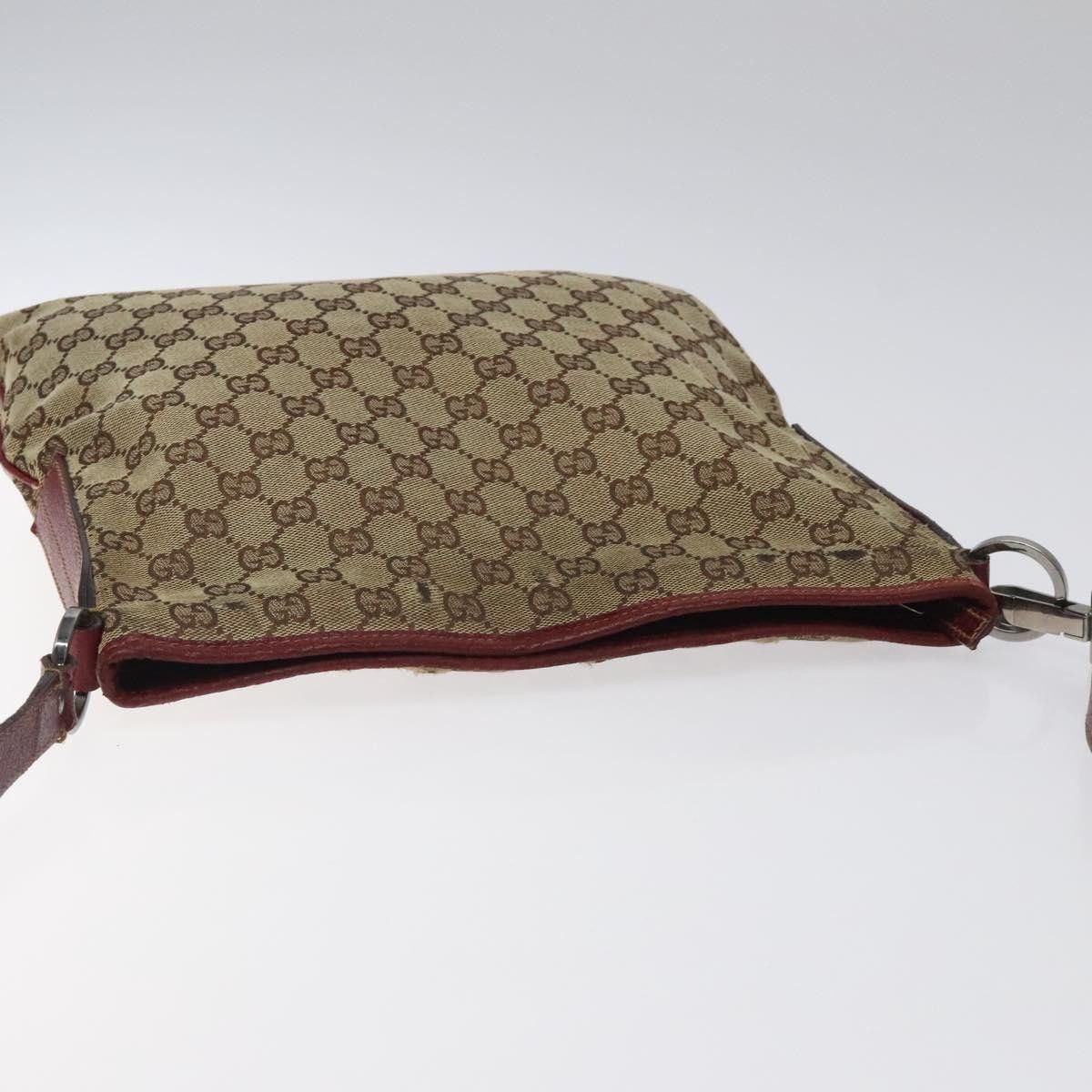Gucci GUCCI GG Canvas Shoulder Bag Beige Silver Size ONE SIZE - 6 Thumbnail