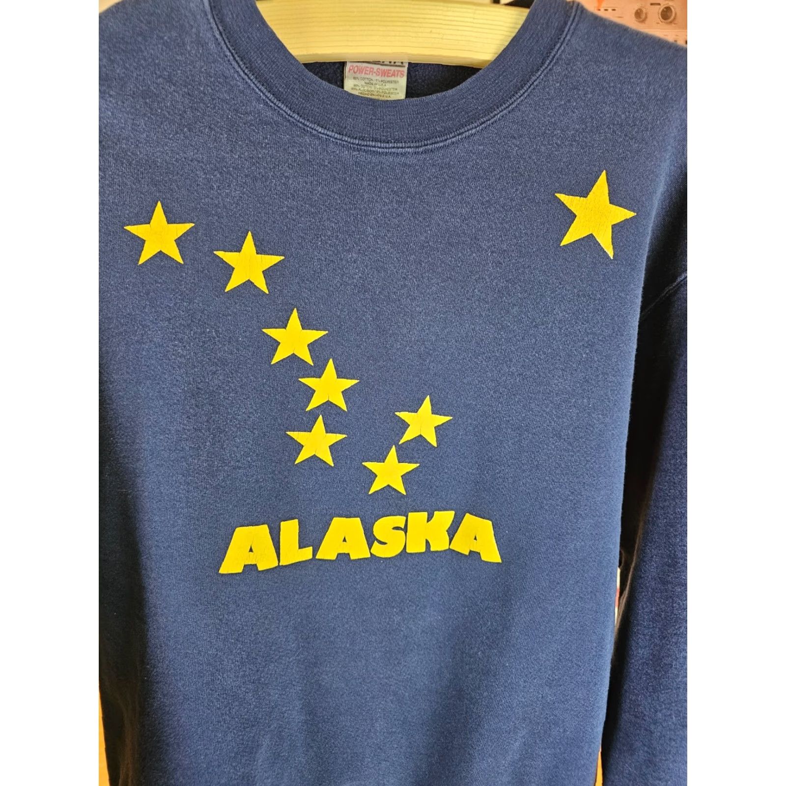 Vintage VINTAGE Alaska Stars Navy Cotton Oneita Sweatshirt XL Size US XL / EU 56 / 4 - 2 Thumbnail