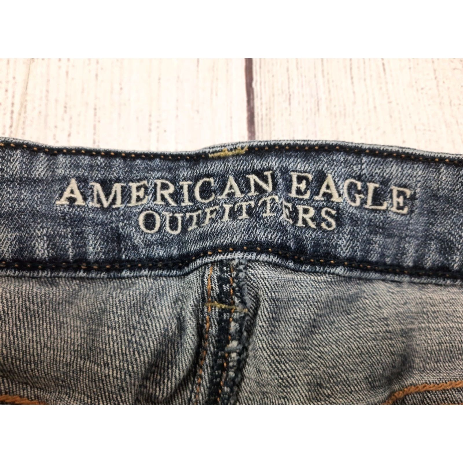 American Eagle Outfitters VINTAGE American Eagle Outfitters AE Skinny Stretch Denim Jeans Jegging Women's 6 28x28 Blue XS? Size 28" / US 6 / IT 42 - 2 Thumbnail