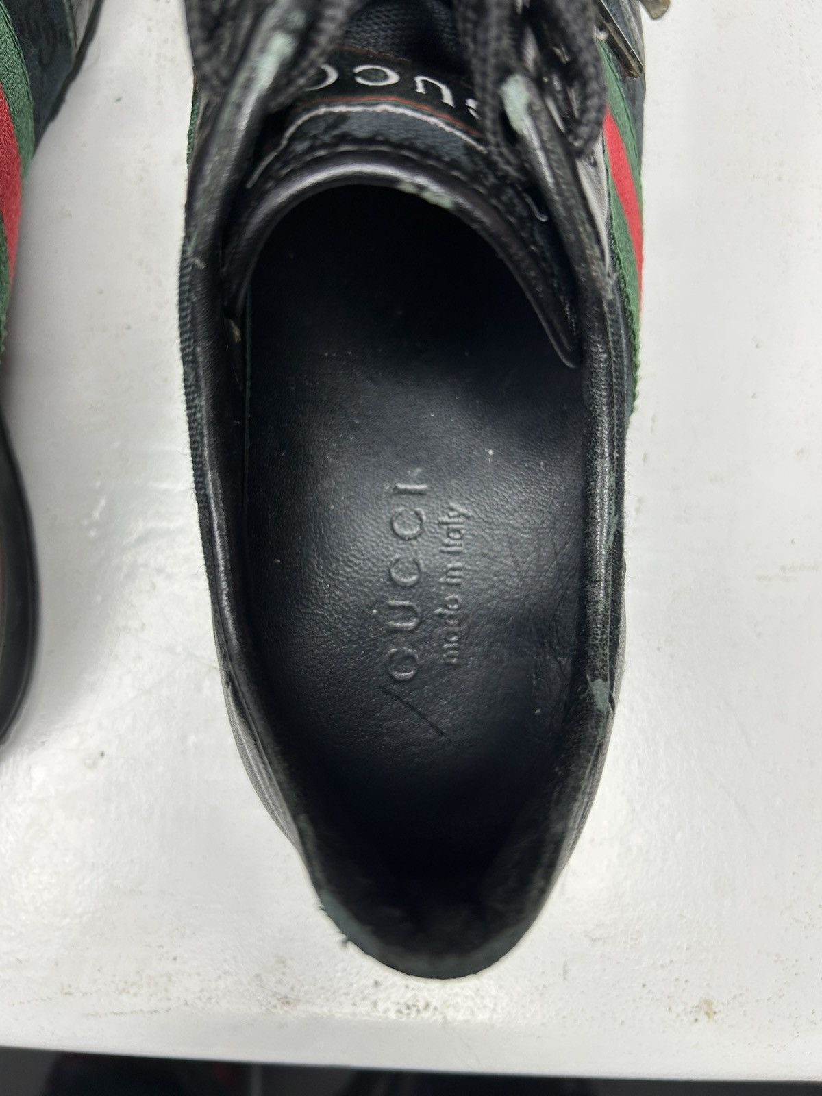 Gucci Gucci GG Web Stripe Mens Size 9G / 9.5 US Mens Black Sneaker Size US 9.5 / EU 42-43 - 6 Thumbnail