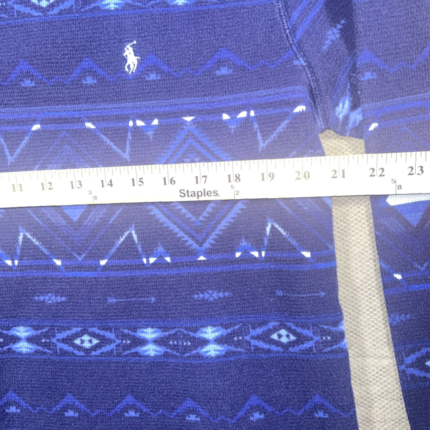 Ralph Lauren Polo Ralph Lauren Blue Aztec Thermal XL Blue Long Sleeve Pullover Size US XL / EU 56 / 4 - 6 Thumbnail