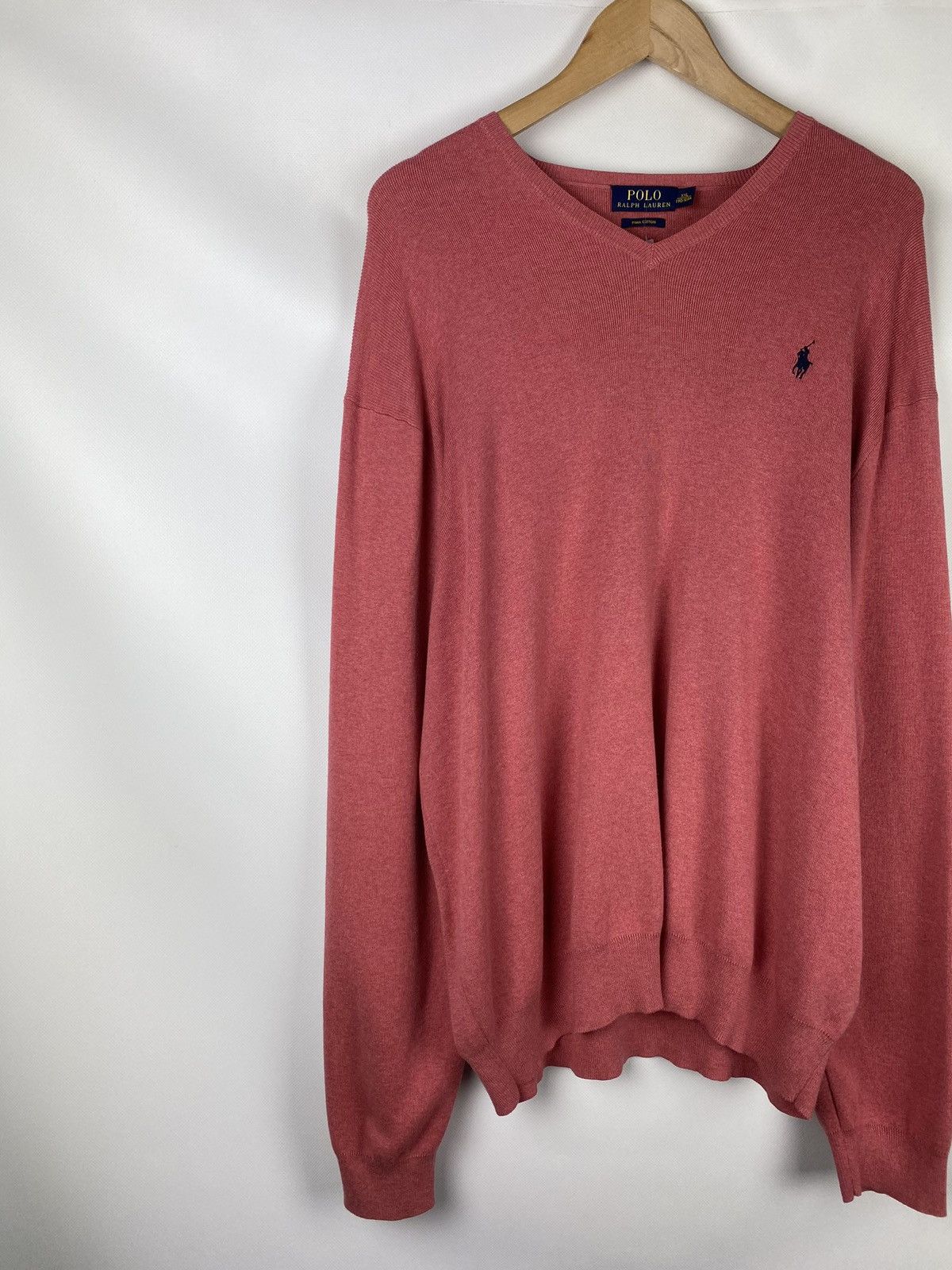 Polo Ralph Lauren Polo Ralph Lauren men’s V-neck Pima Cotton Sweater Pullover Size US XXL / EU 58 / 5 - 2 Thumbnail