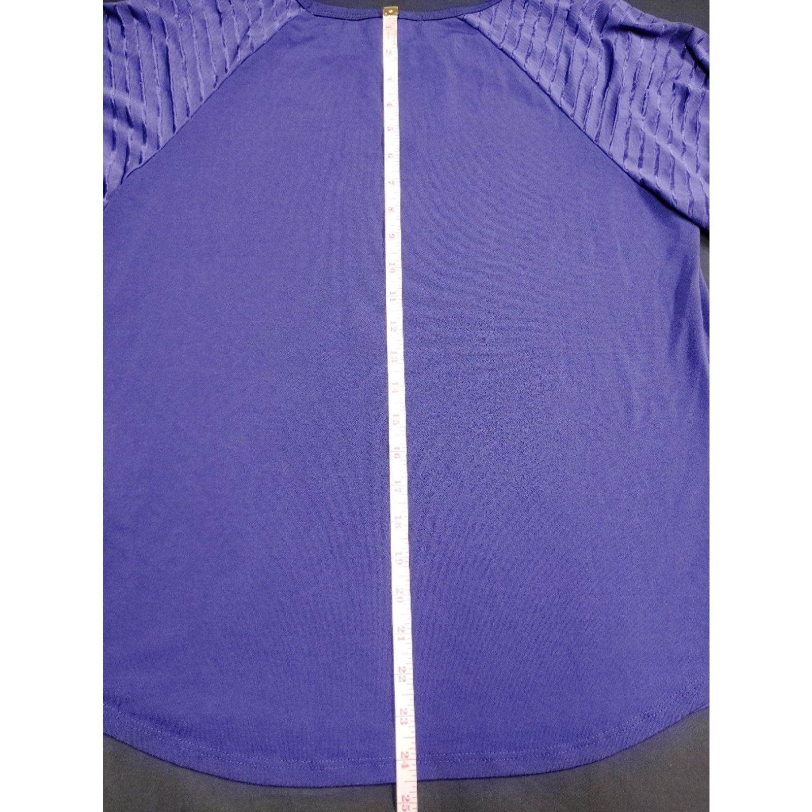 New Look New Look Purple Short Sleeve with Keyhole Decorative Ring Size L / US 10 / IT 46 - 5 Thumbnail