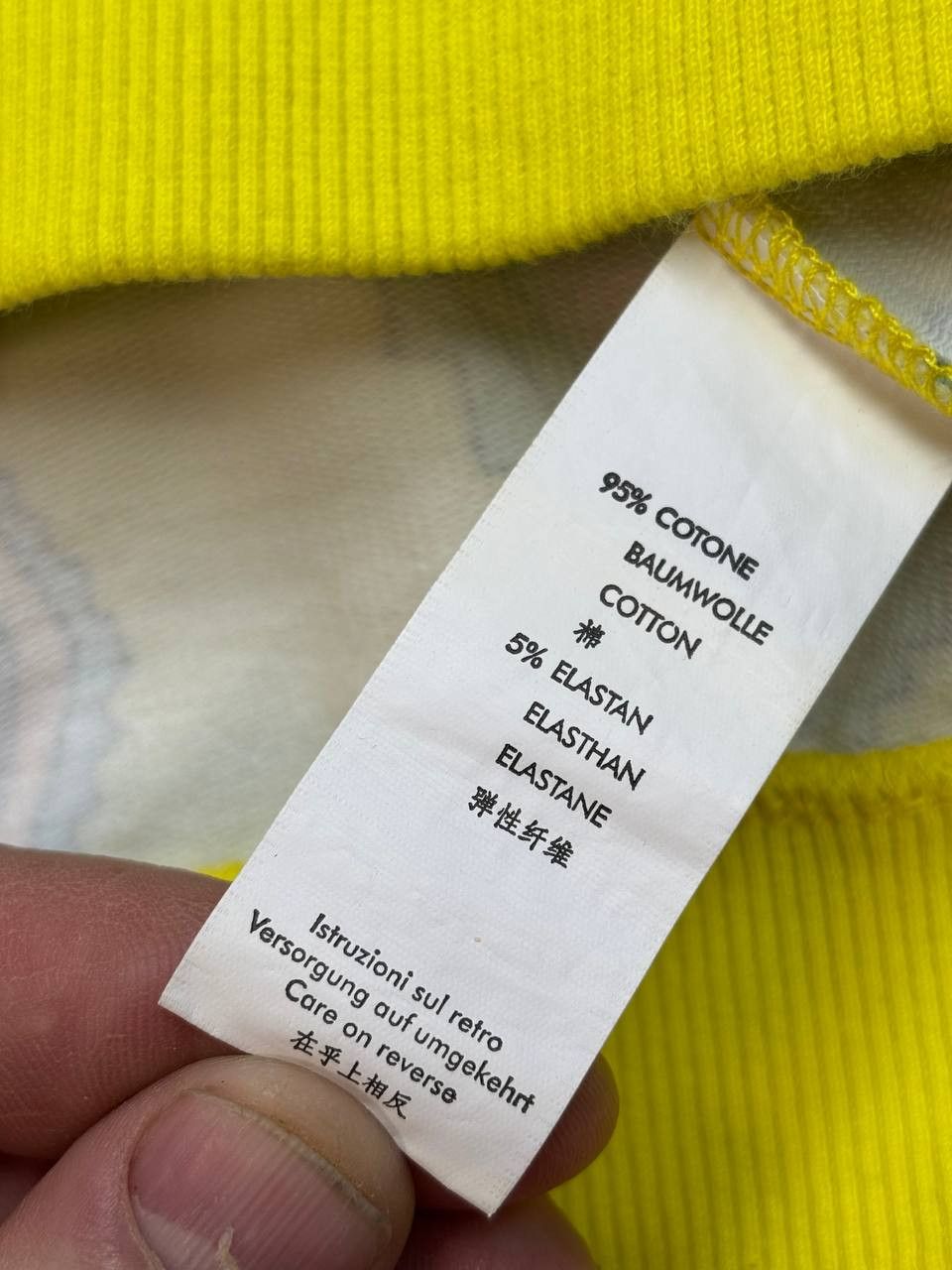 Moschino Moschino Swim Allover Graphic Logo Sweatshirt - Yellow/Multi Size US M / EU 48-50 / 2 - 5 Thumbnail