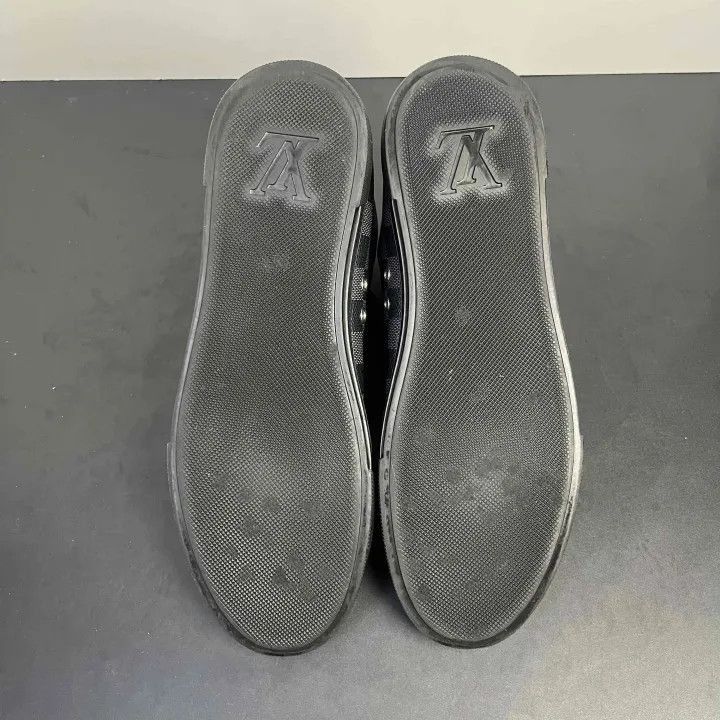 Louis Vuitton Louis Vuitton High-Top Lace-Up Sneakers in Black -2508 Size US 8 / EU 41 - 4 Thumbnail