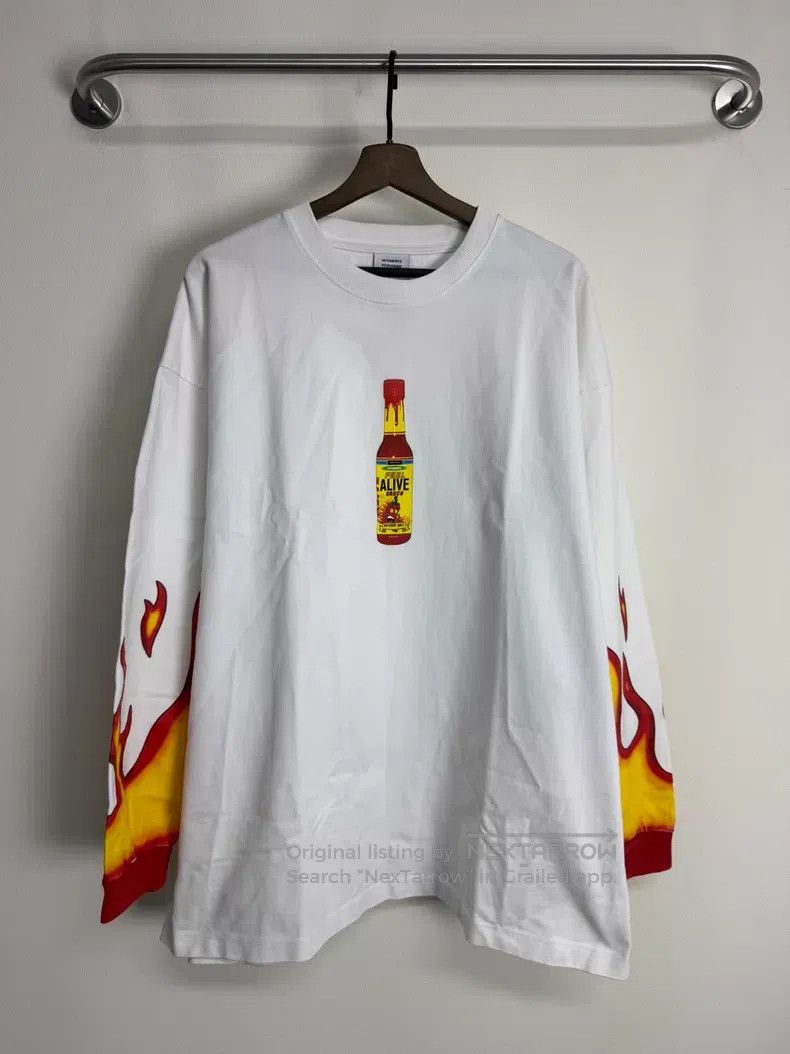 Vetements VETEMENTS Flame Long Sleeve - Flame Chili Oil White Long S Size US L / EU 52-54 / 3 - 1 Thumbnail