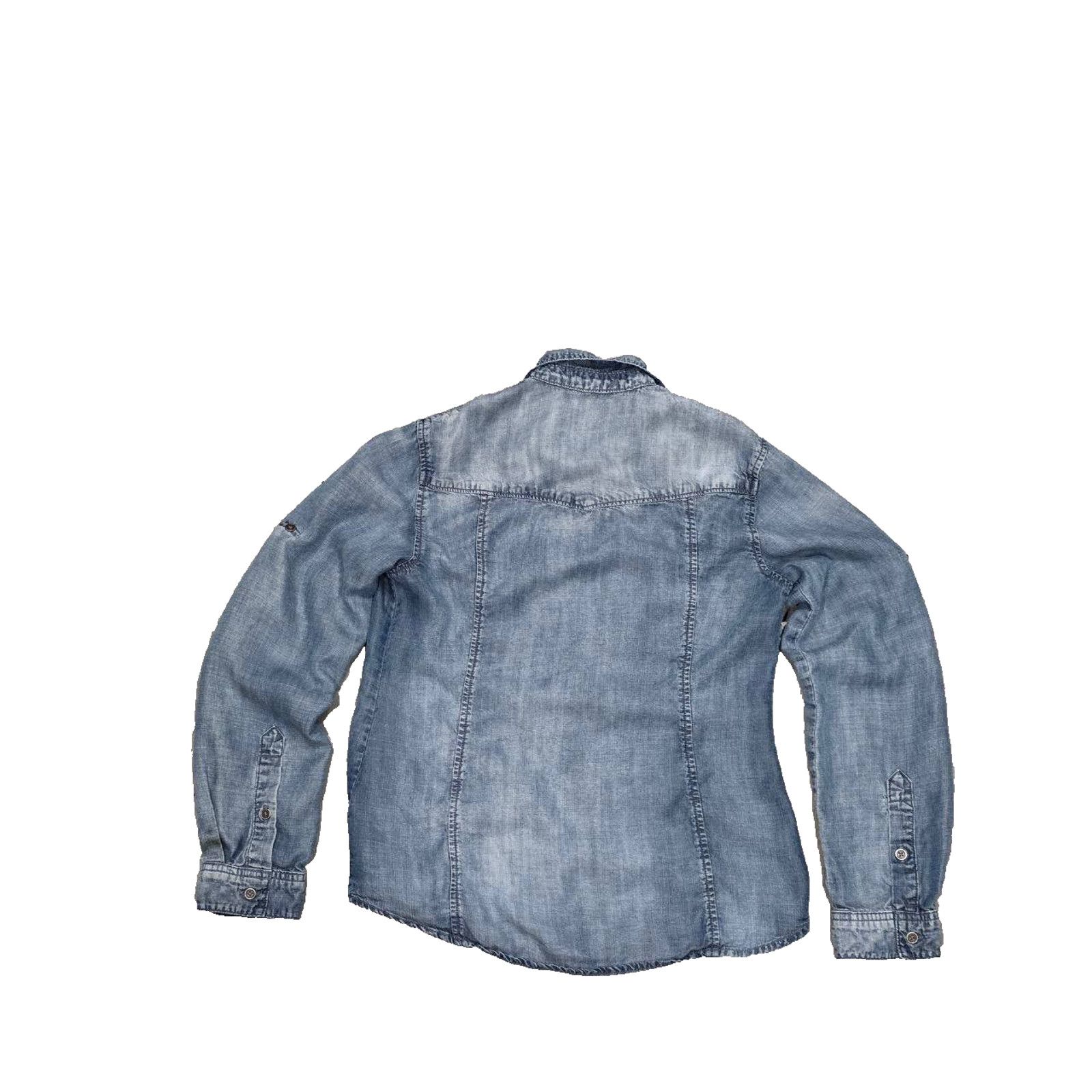 Anthropologie Anthropologie Cloth Sleeve Denim Shirt Blue Small A003199 Size S / US 4 / IT 40 - 7 Thumbnail