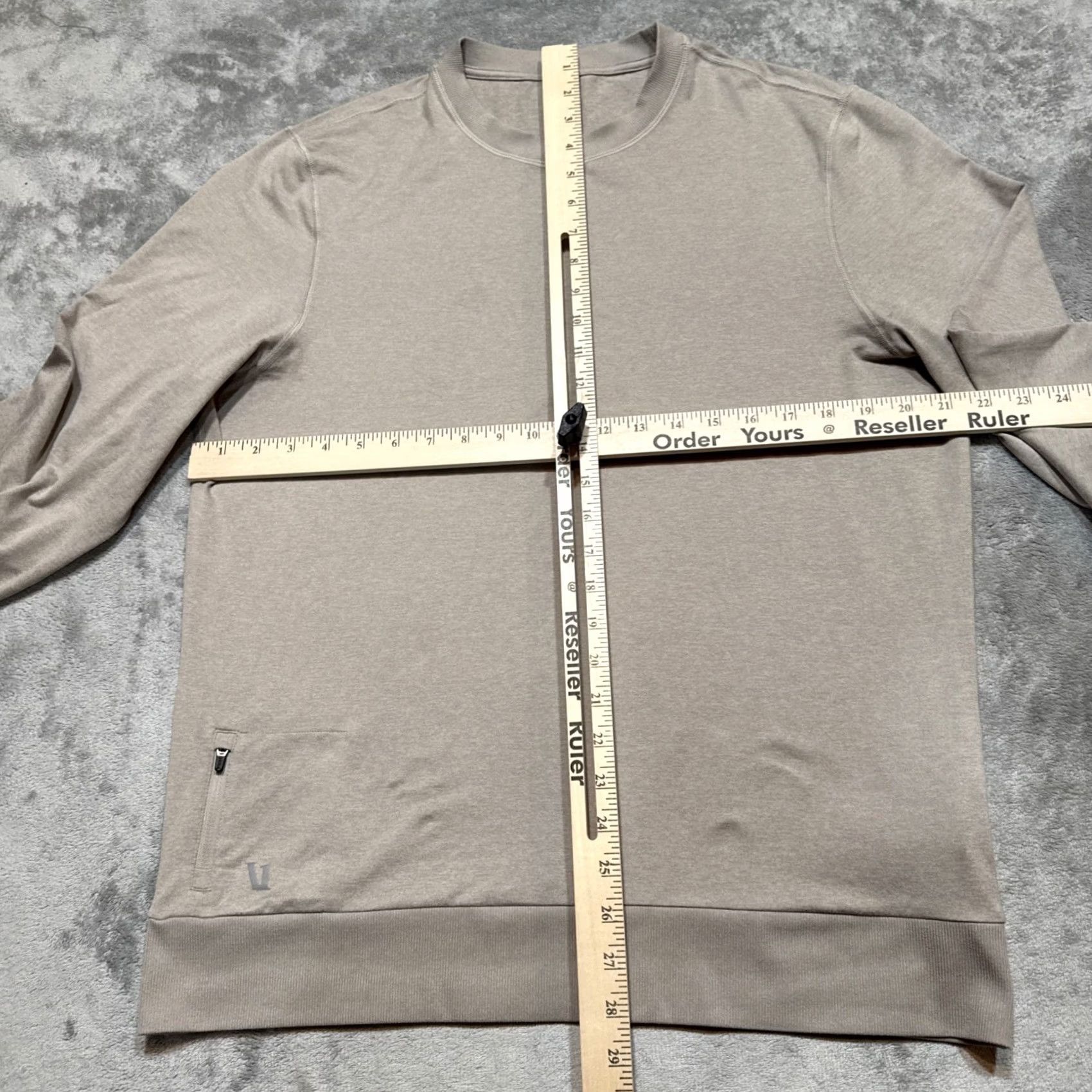Vuori Vuori Ponto Performance Crew Mens Large Dark Salt Beige Heathered Pullover V224 Size US L / EU 52-54 / 3 - 4 Thumbnail