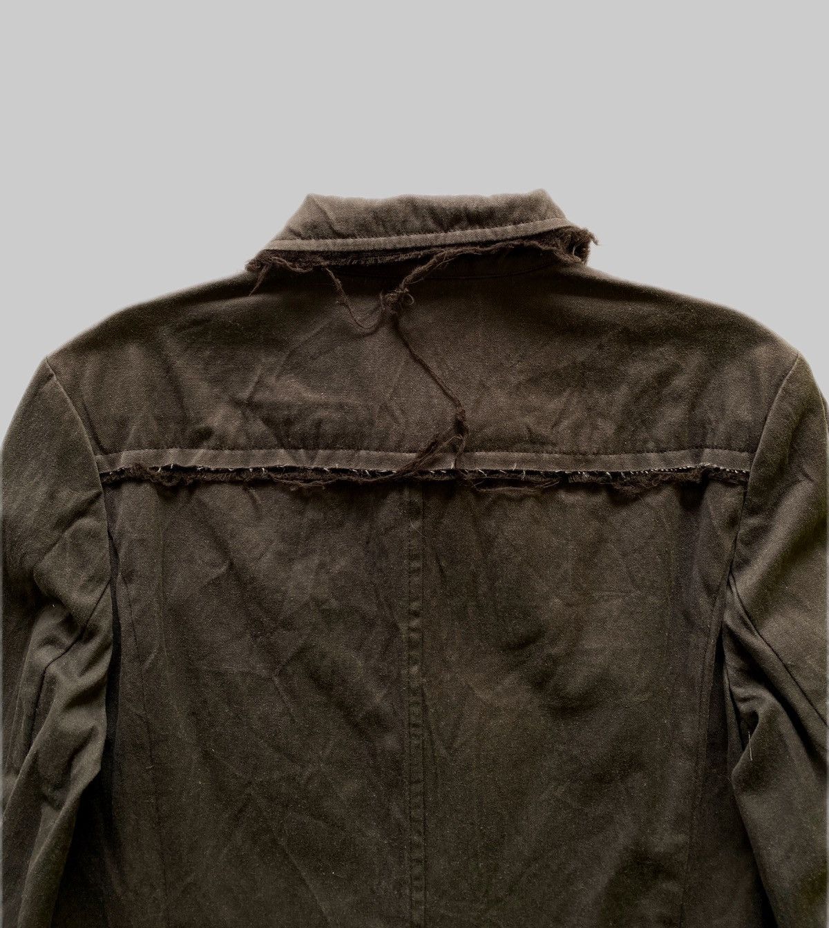 Issey Miyake AW1991 I.S. SunaoKuwahara Raw Cuts Khakis Jacket Size M / US 6-8 / IT 42-44 - 8 Thumbnail