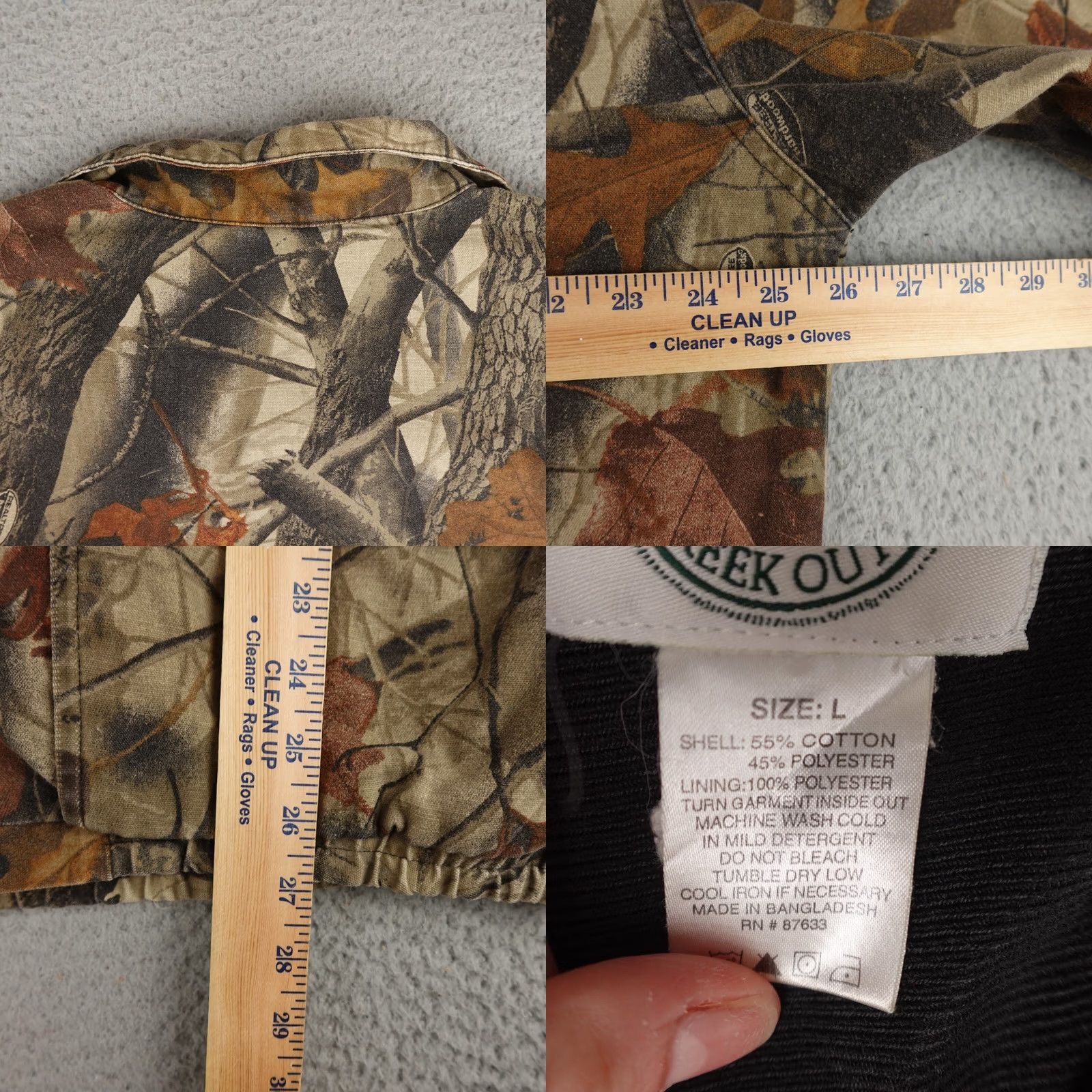 Vintage VINTAGE Wells Creek Outfitters Jacket Mens Large Green Camo Hunting Mossy Oak Size US L / EU 52-54 / 3 - 8 Thumbnail