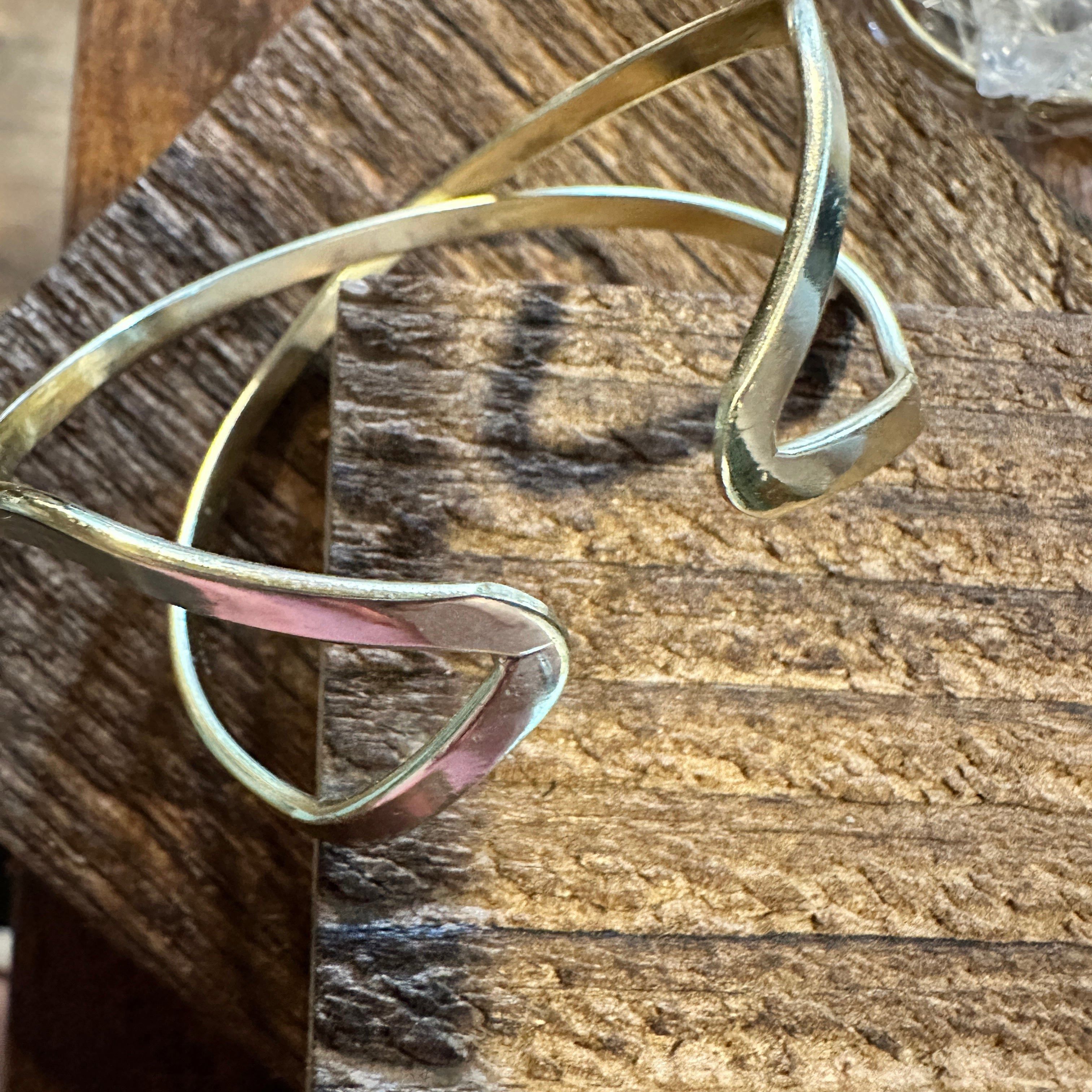 Other Handcrafted Boho Gold Plated Adjustable Cuff Bracelet - Narr Size ONE SIZE - 5 Thumbnail
