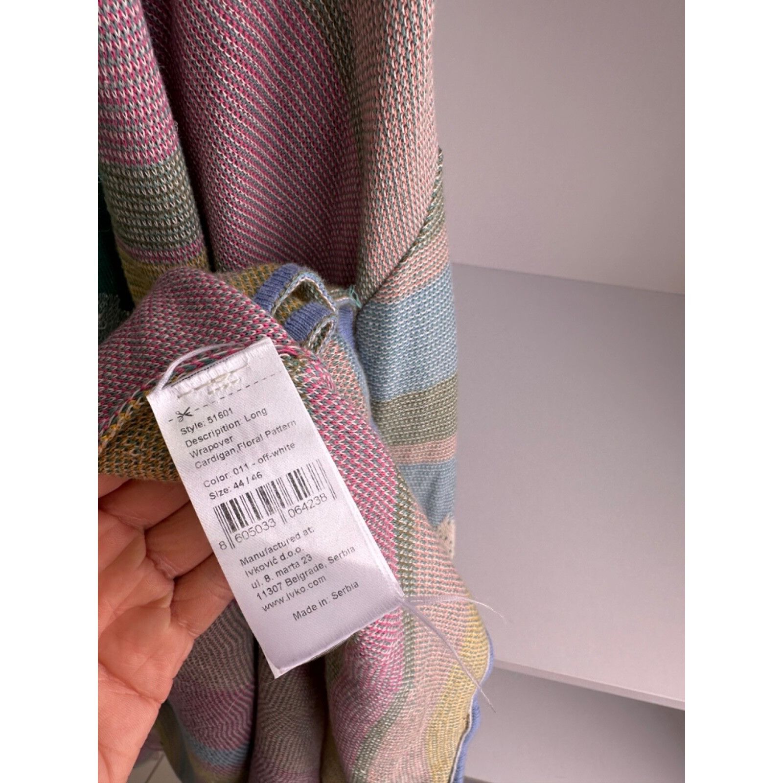 Vintage VTG Ivko Sebian Long Wrapover Cardigan Floral Pattern Print Size L / US 10 / IT 46 - 11 Thumbnail