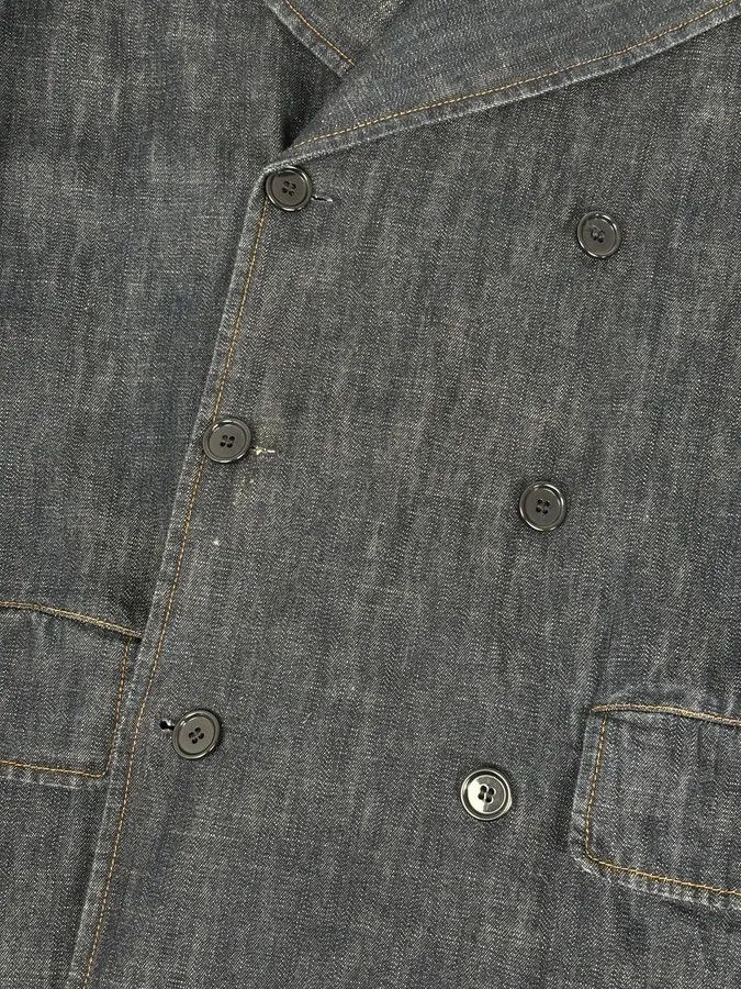 Miu Miu 2000s Miu Miu Blue Navy Denim Buttoned Jacket Size US M / EU 48-50 / 2 - 8 Thumbnail