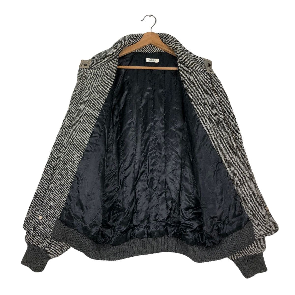 Japanese Brand 📌VINTAGE BOMBER JACKET WOOL HERRINGBONE TOM COLLINS Size US L / EU 52-54 / 3 - 6 Thumbnail