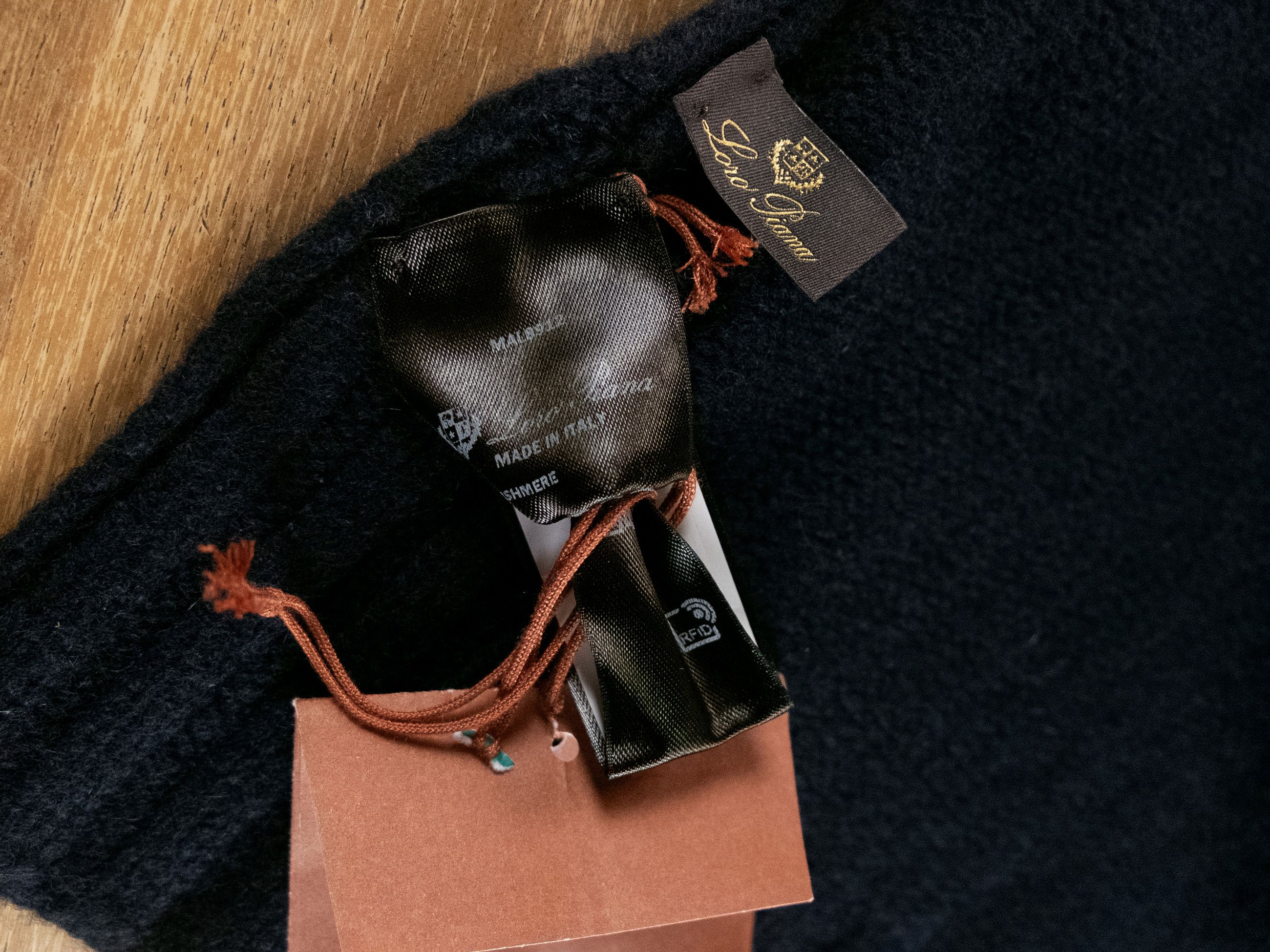 Loro Piana LORO PIANA Cellerina dark navy blue cashmere scarf knitted Size ONE SIZE - 6 Thumbnail