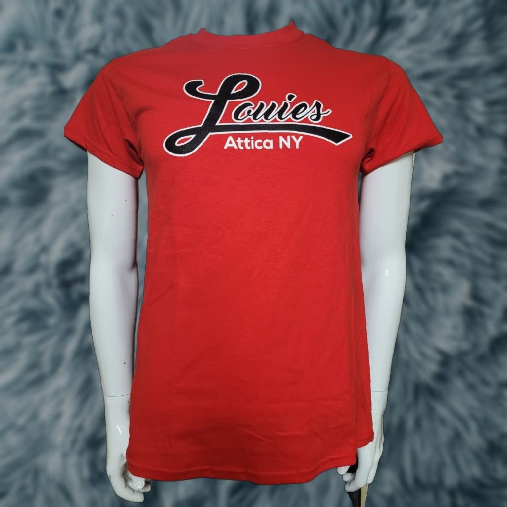 Gildan Louies Lounge Dive Bar Attica NY T Shirt Small Red Gildan Cotton Men S US Size US S / EU 44-46 / 1 - 1 Thumbnail
