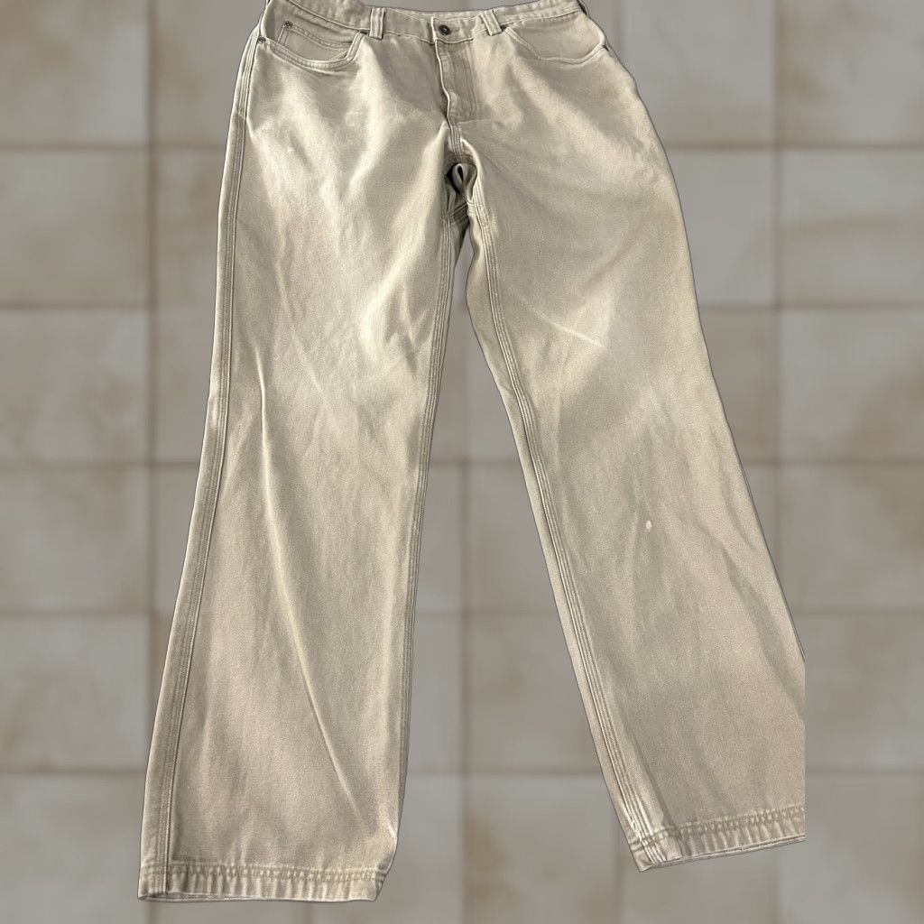 Duluth Trading Company Duluth Trading Co Pants Mens 36x34 Tan Canvas Work Jeans Utility Durable Size US 36 / EU 52 - 1 Thumbnail