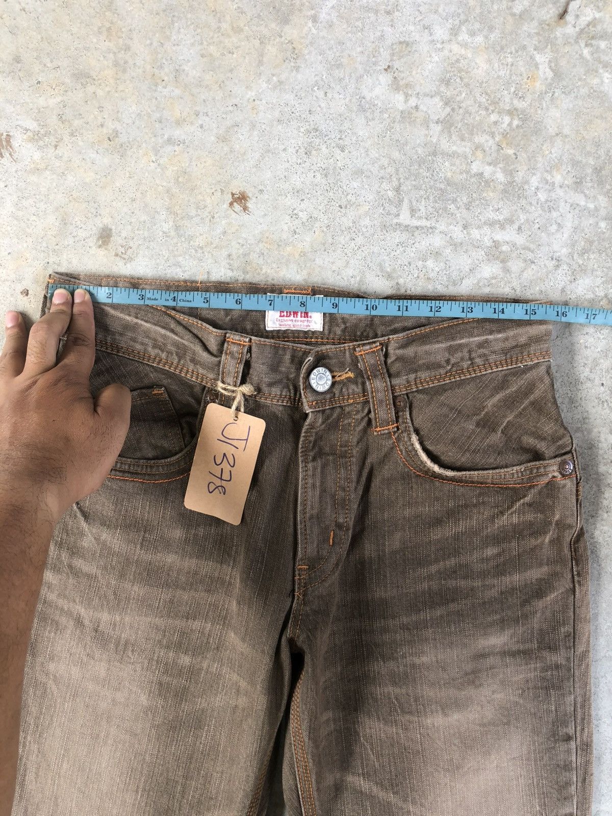 If Six Was Nine Japanese Edwin Exclusive Flared Jeans Distressed Bootcut Size US 31 - 22 Thumbnail
