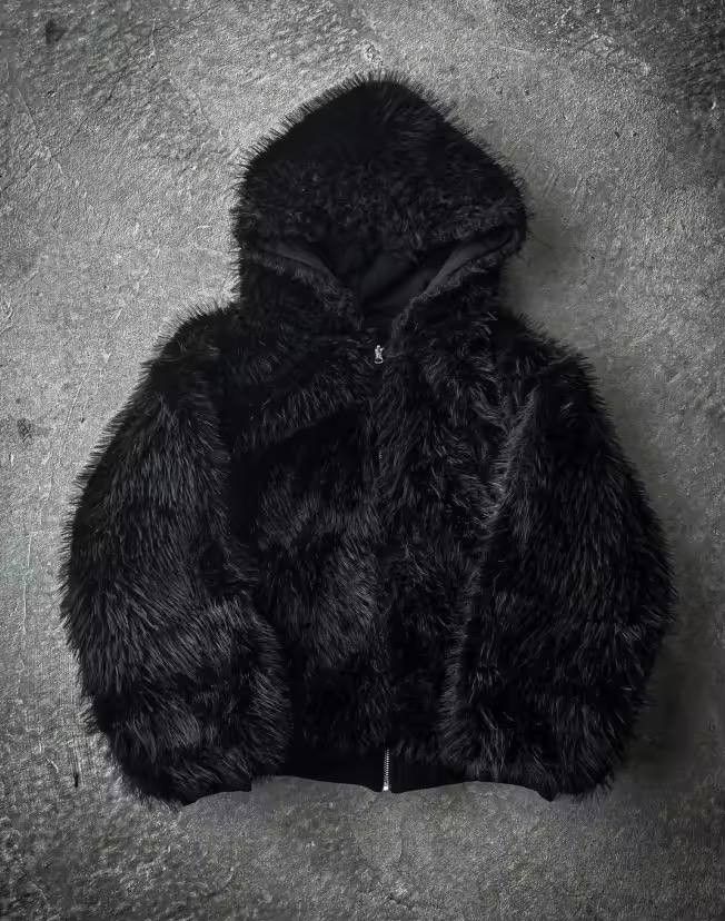 Japanese Brand × Vintage fall-winter two-way plush hooded jacket Size US XL / EU 56 / 4 - 5 Thumbnail