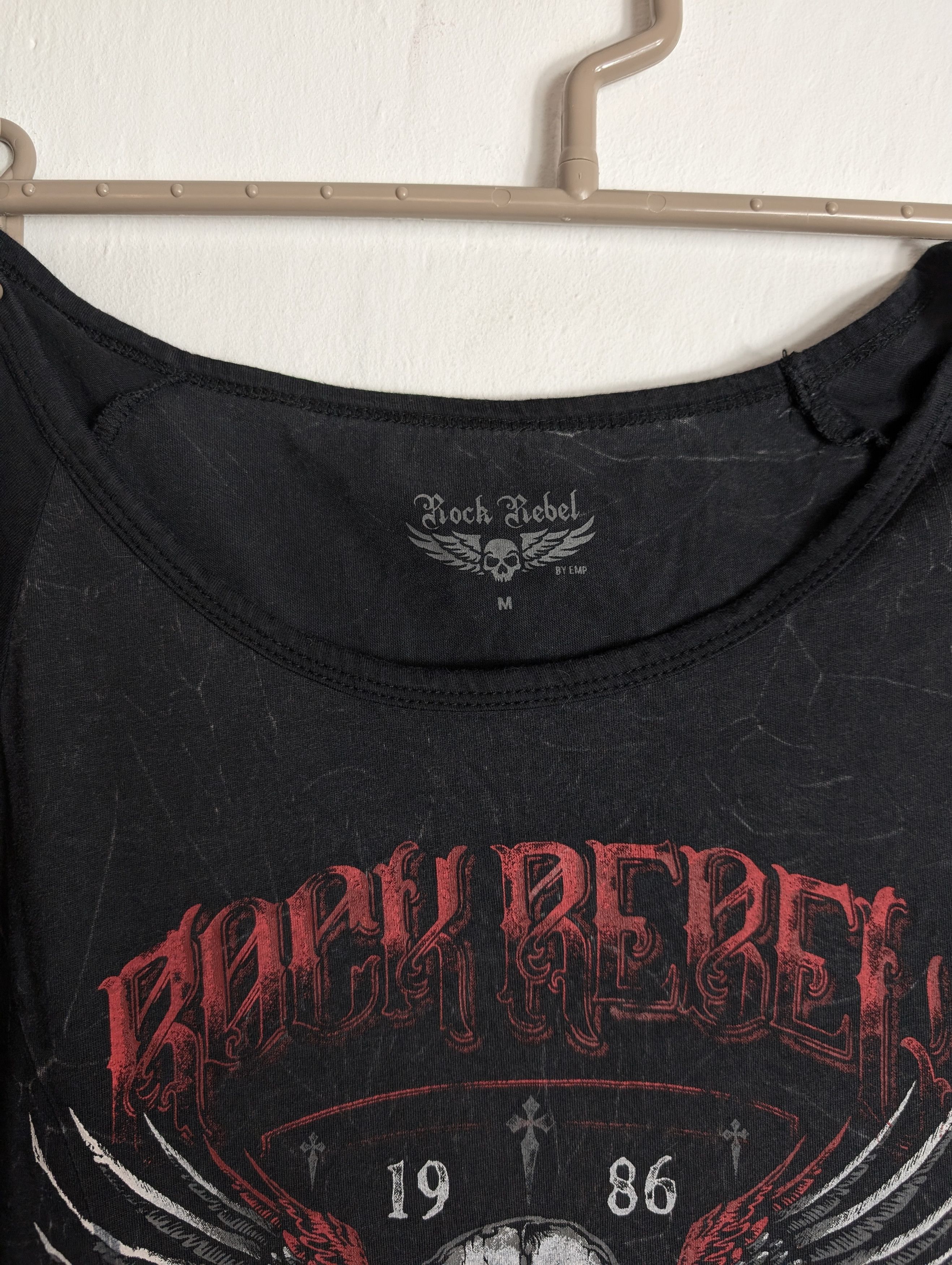 Vintage Goth Opium Rock Rebel EMP Skull T-Shirt Dress Size M / US 6-8 / IT 42-44 - 4 Thumbnail