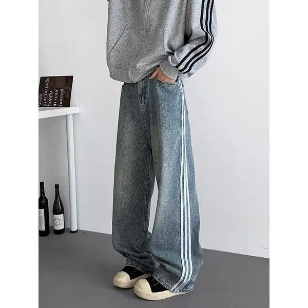 Jean Asaoka x Hino Track Straight Leg Baggy Jeans Size US 30 / EU 46 - 2 Thumbnail