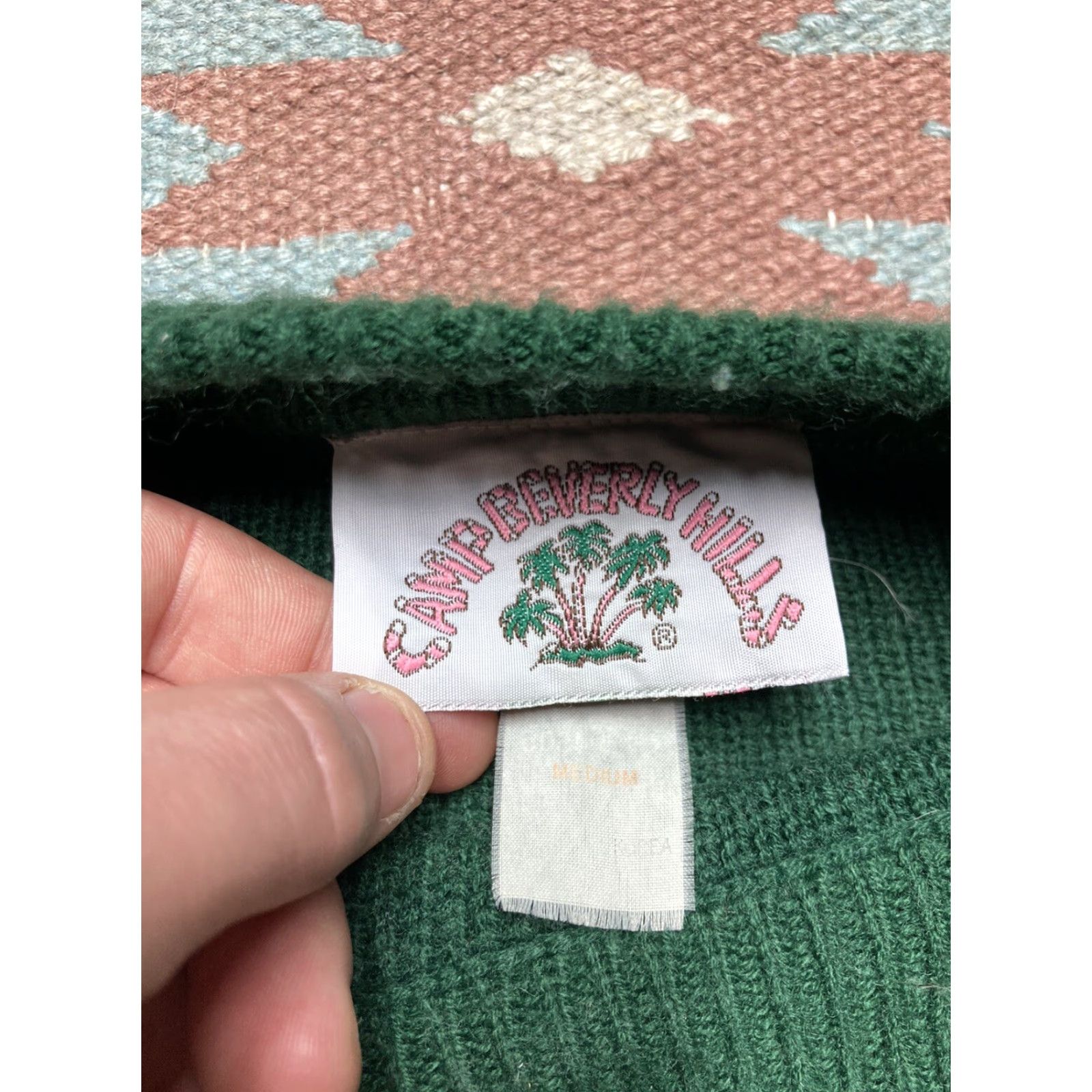 Vintage VINTAGE Animal Men Sweater Knit Pullover Green M Medium Ducks Animals Camp Beverly Hills Wildlife Preserve Size US M / EU 48-50 / 2 - 6 Thumbnail