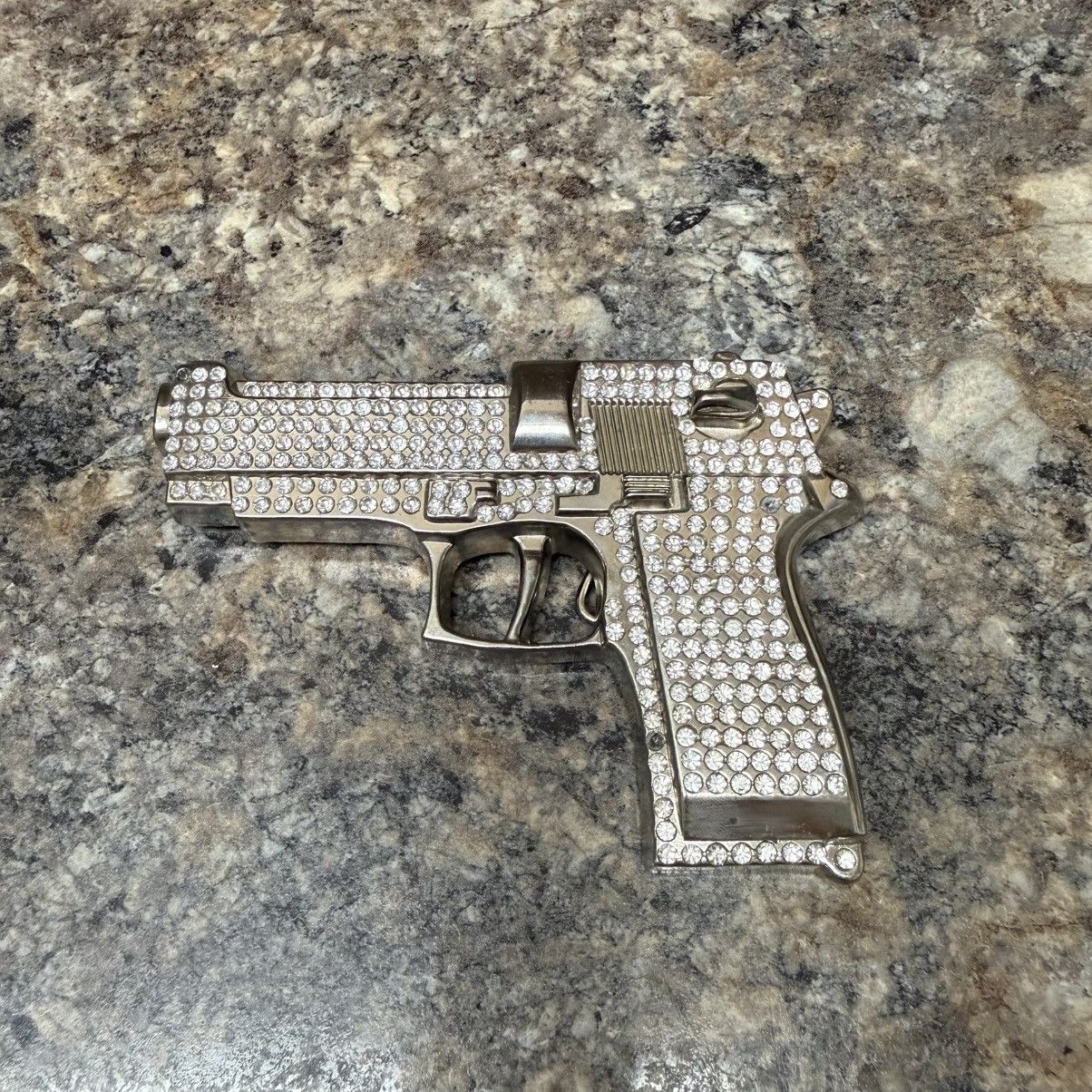 B.B. Simon GUN THEME BELT BUCKLE ENCRUSTED SPARKLING CRYSTALS LARGE Size ONE SIZE - 1 Thumbnail