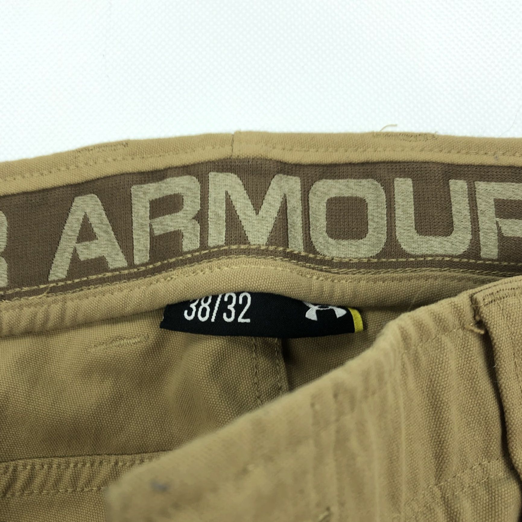 Under Armour Under Armour Men Cargo Pants 38x32 Khaki Tan Storm1 Outdoor Hiking Pockets Water Resistant Relaxed Button Zipper Size US 38 / EU 54 - 5 Thumbnail