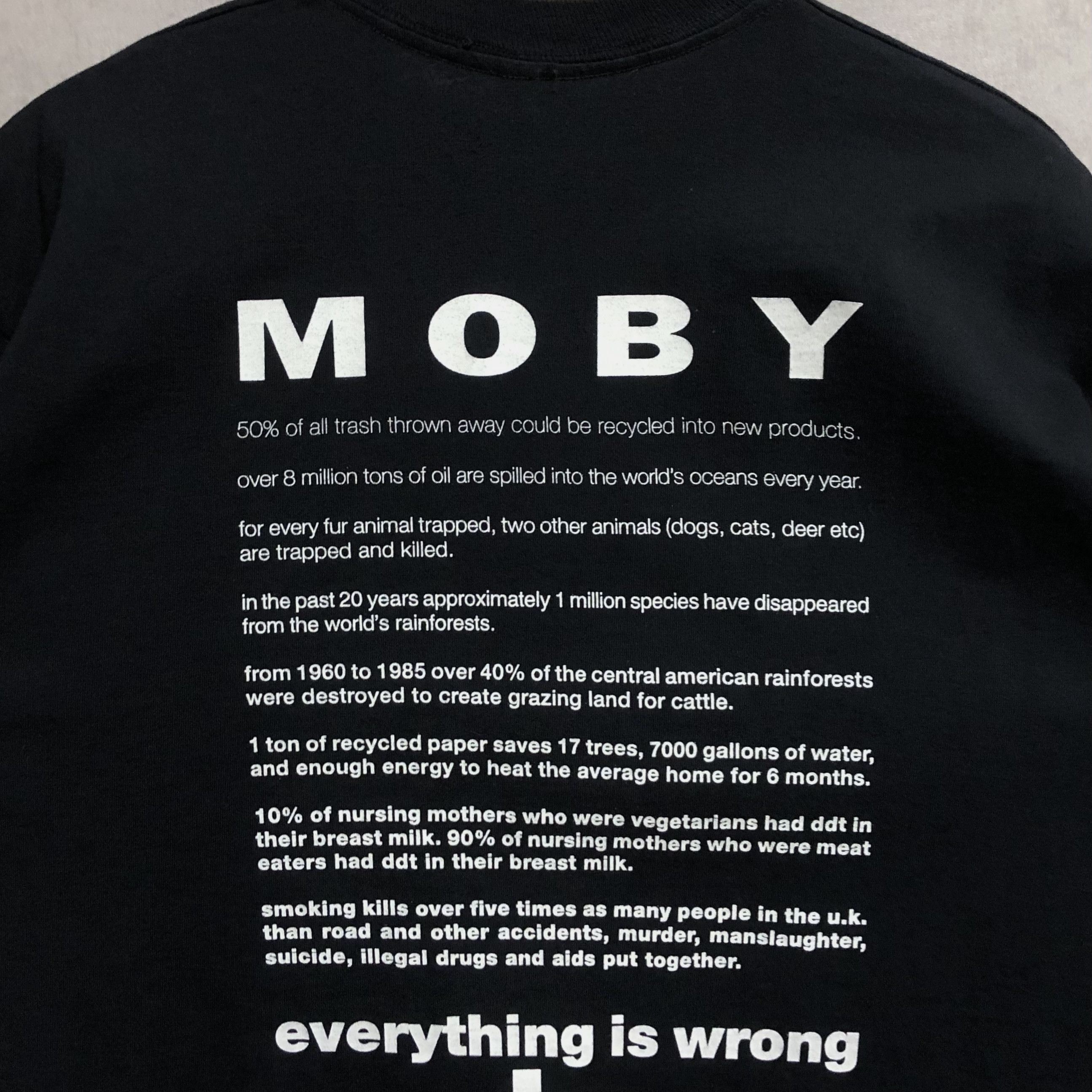 Band Tees Vintage 1995 MOBY Everything Is Wrong Tee Size US XL / EU 56 / 4 - 3 Thumbnail