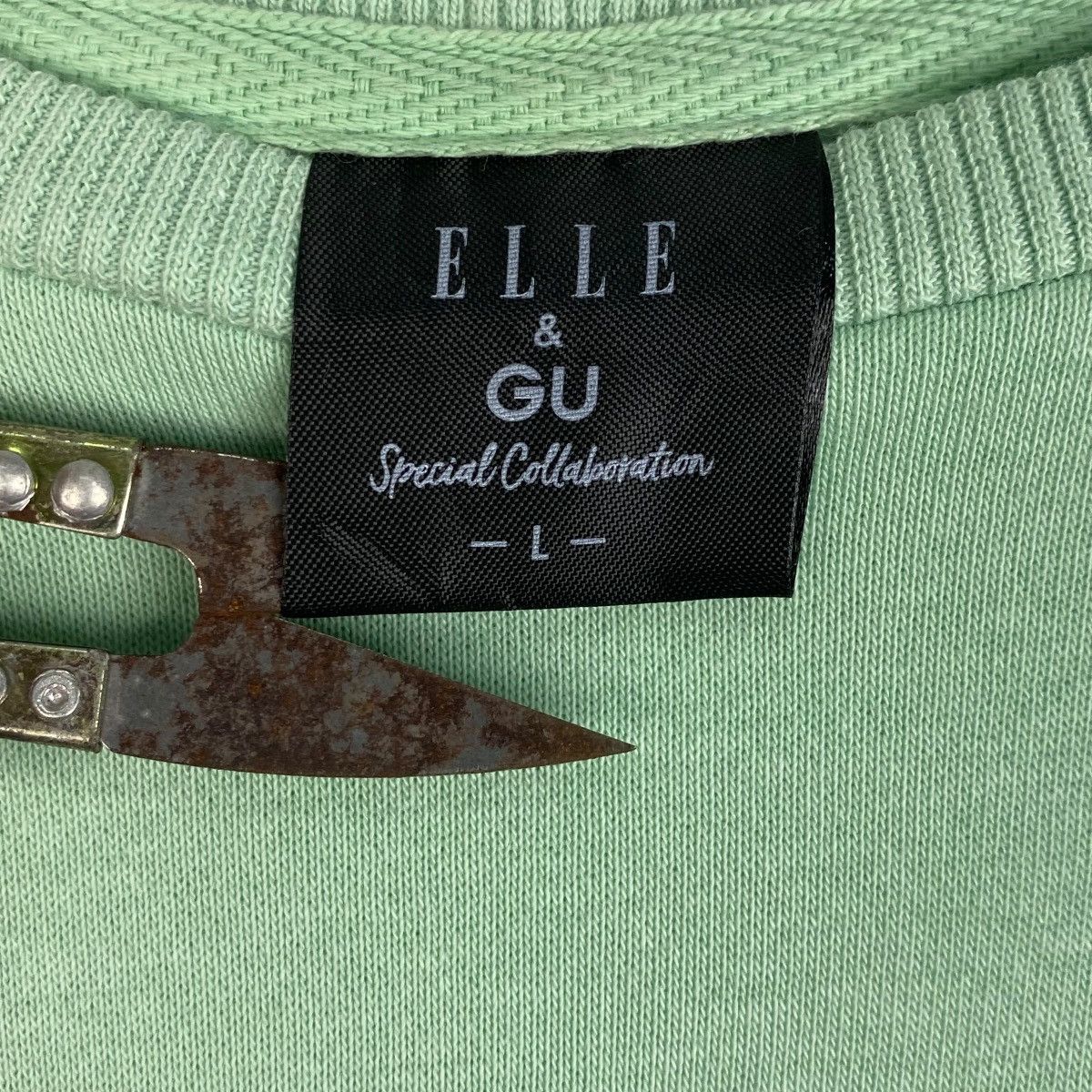 Designer × Vintage Vintage Elle & Gu Embroidered Crewneck Sweatshirt Green Size L / US 10 / IT 46 - 6 Thumbnail
