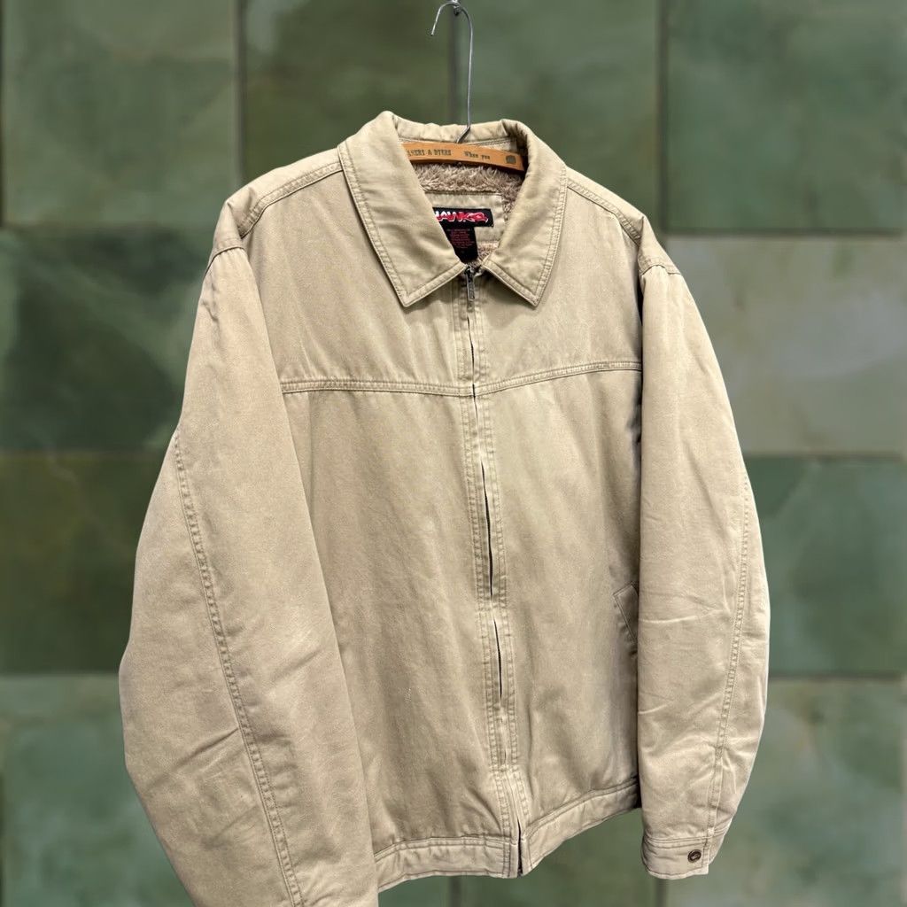 Vintage VINTAGE Tony Hawk Jacket Khaki Cotton Zip Men XL Beige Size US XL / EU 56 / 4 - 1 Thumbnail