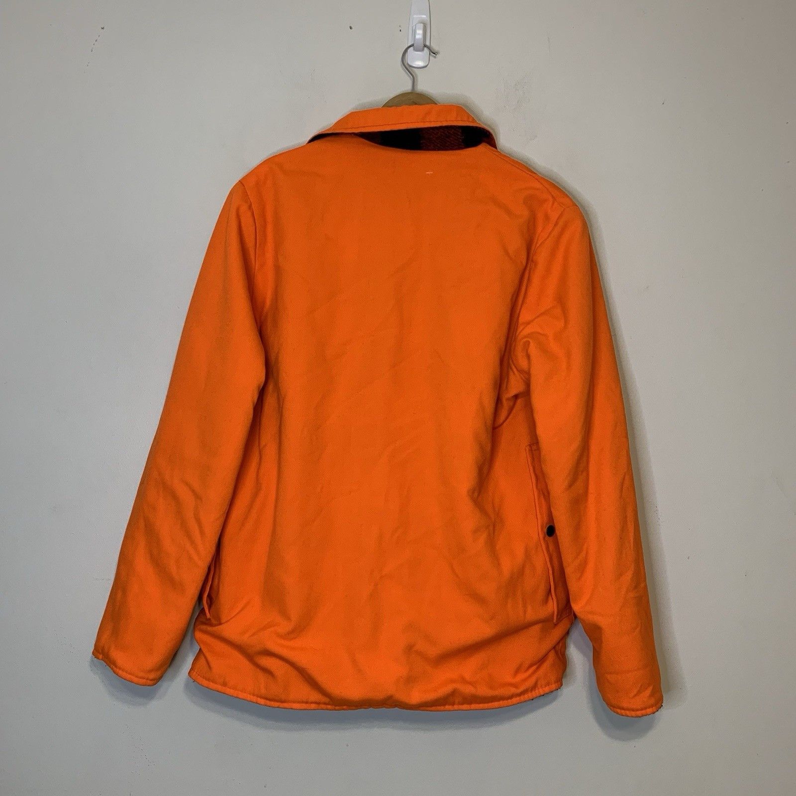 Vintage Vintage 80s Wool Plaid Reversible Jacket Red Orange Size XL Size US XL / EU 56 / 4 - 5 Thumbnail