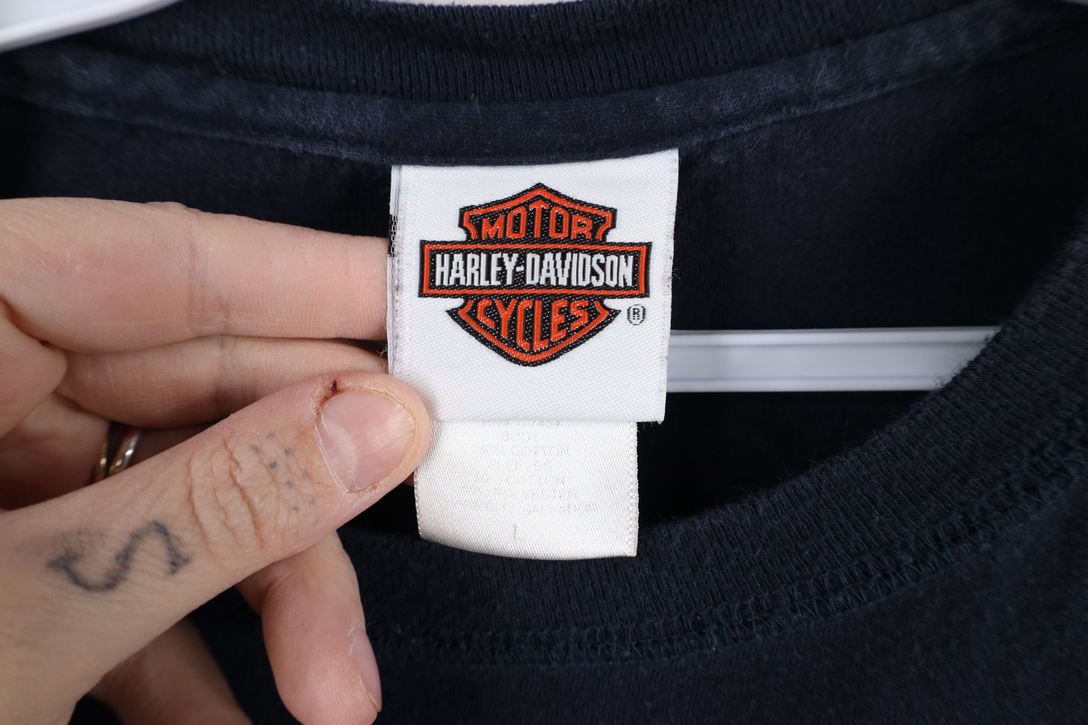 Harley Davidson × Vintage Vintage Harley Davidson Waffle Knit Bear Long Sleeve T-Shirt Size US L / EU 52-54 / 3 - 8 Thumbnail