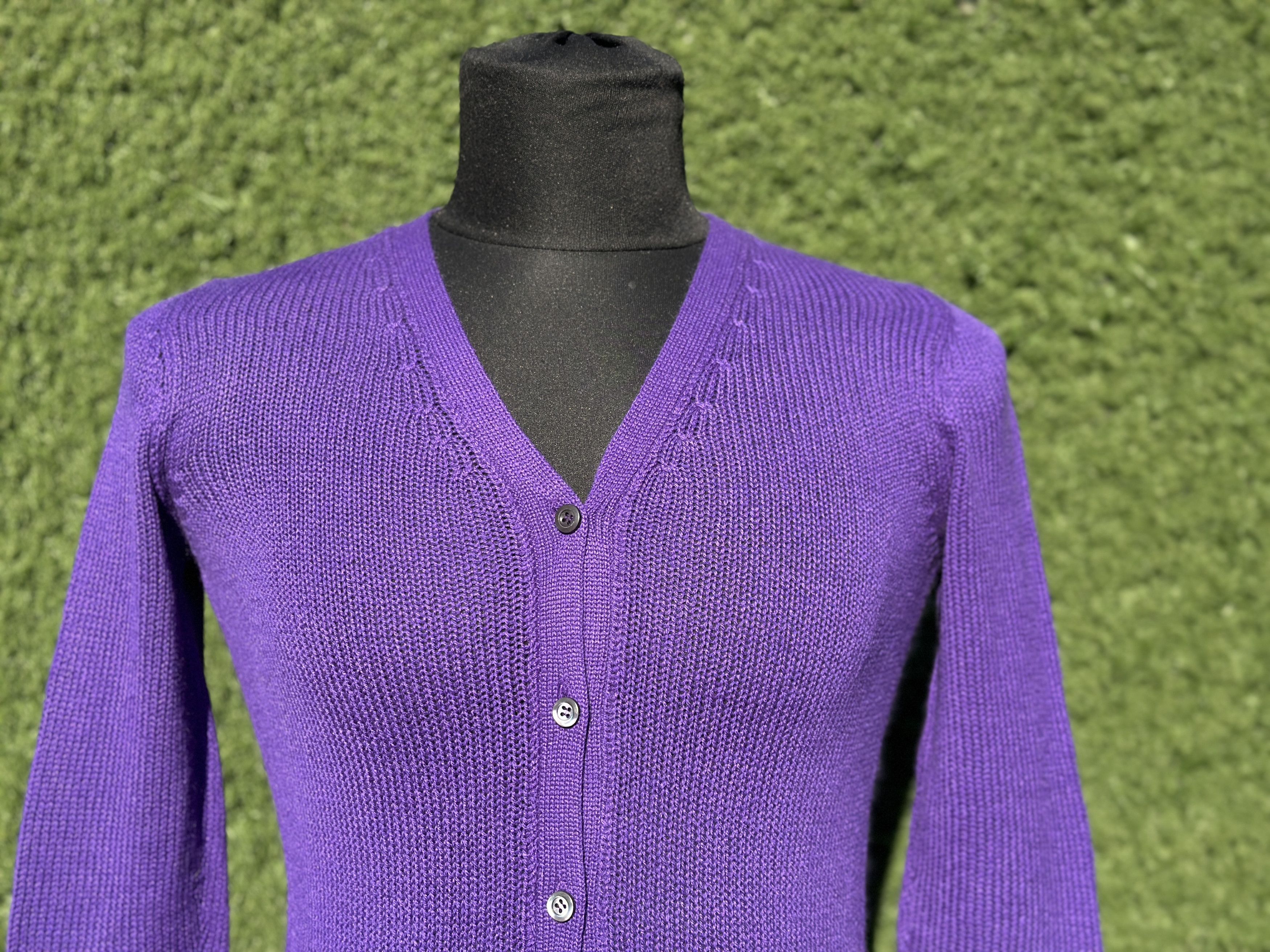 Prada Prada Cashmere V-Neck Button Cardigan Elbow Patches IT40 Size S / US 4 / IT 40 - 4 Thumbnail