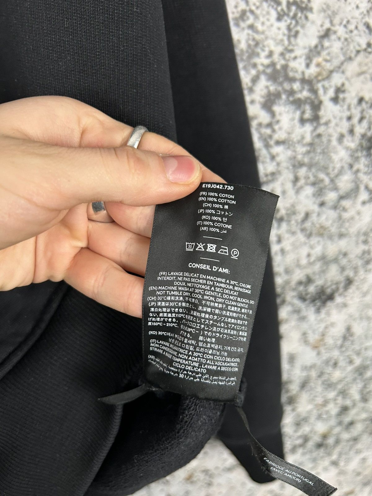 AMI AMI Alexandre Mattiussi Silence Black Hoodie Designer Rare Size US M / EU 48-50 / 2 - 8 Thumbnail