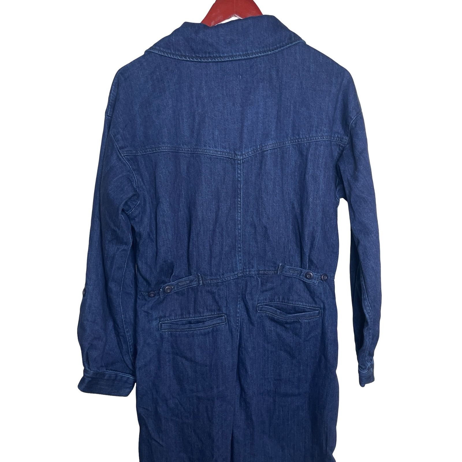 Other The Only Jane Boiler Suit Blue Denim Long Sleeve Jumpsuit 6 Size 28" / US 6 / IT 42 - 7 Thumbnail