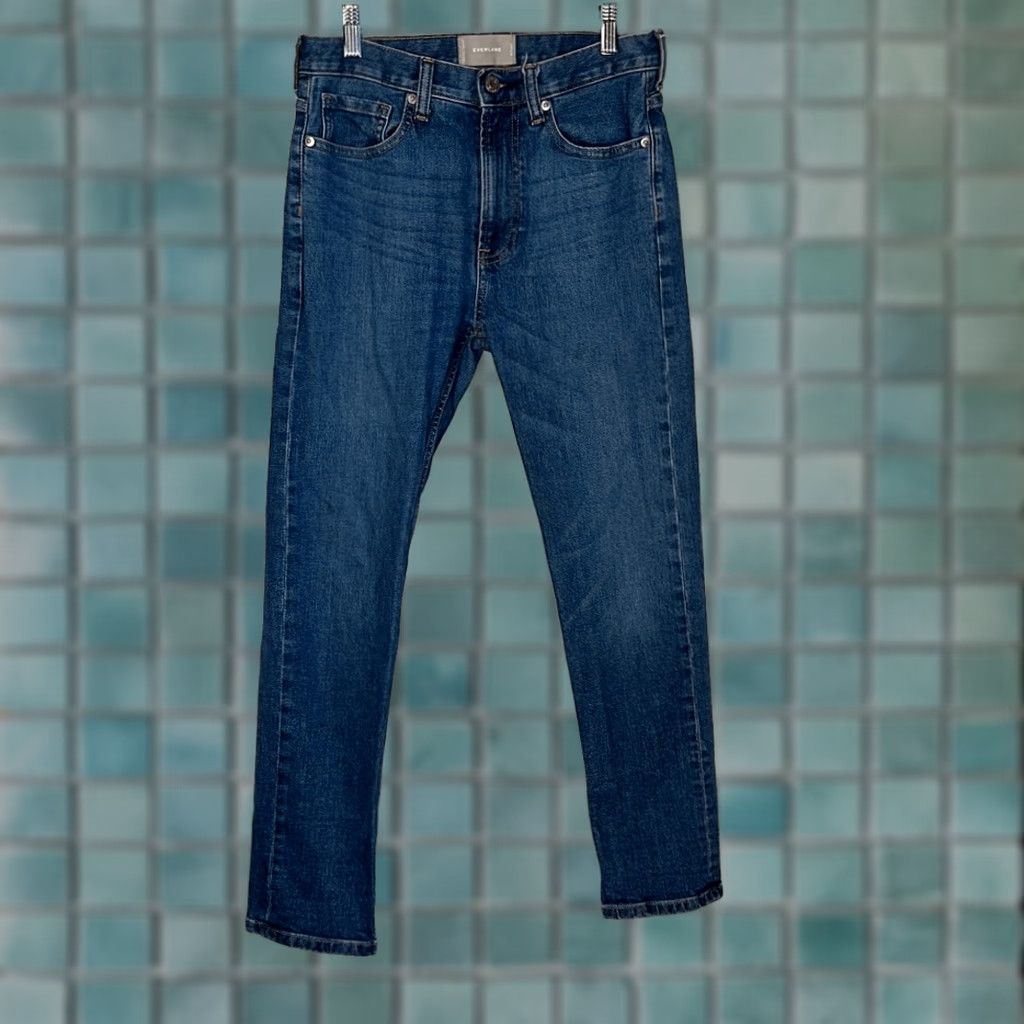 Everlane Everlane Jeans Women Medium Wash Cotton Stretch High Rise size 26 Blue Wide-Leg Regular 26 Size 26" / US 2 / IT 38 - 1 Thumbnail