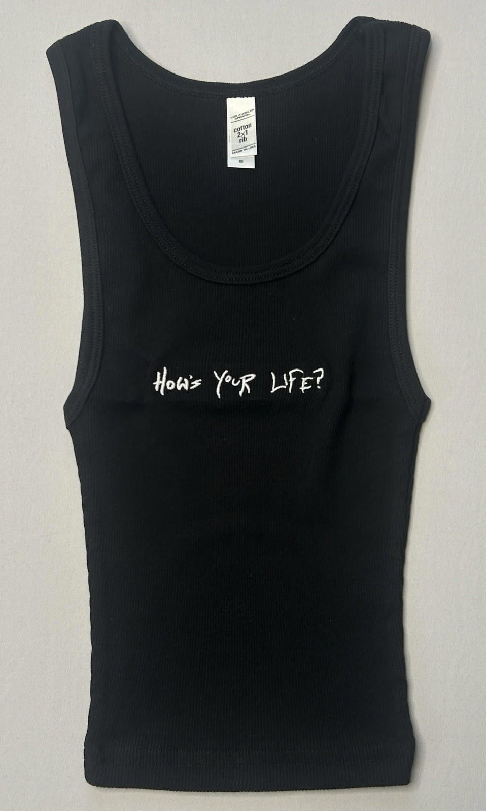 Other Dombresky How’s Your Life Black Cropped Tank Small 2022 NWOT Size S / US 4 / IT 40 - 1 Thumbnail